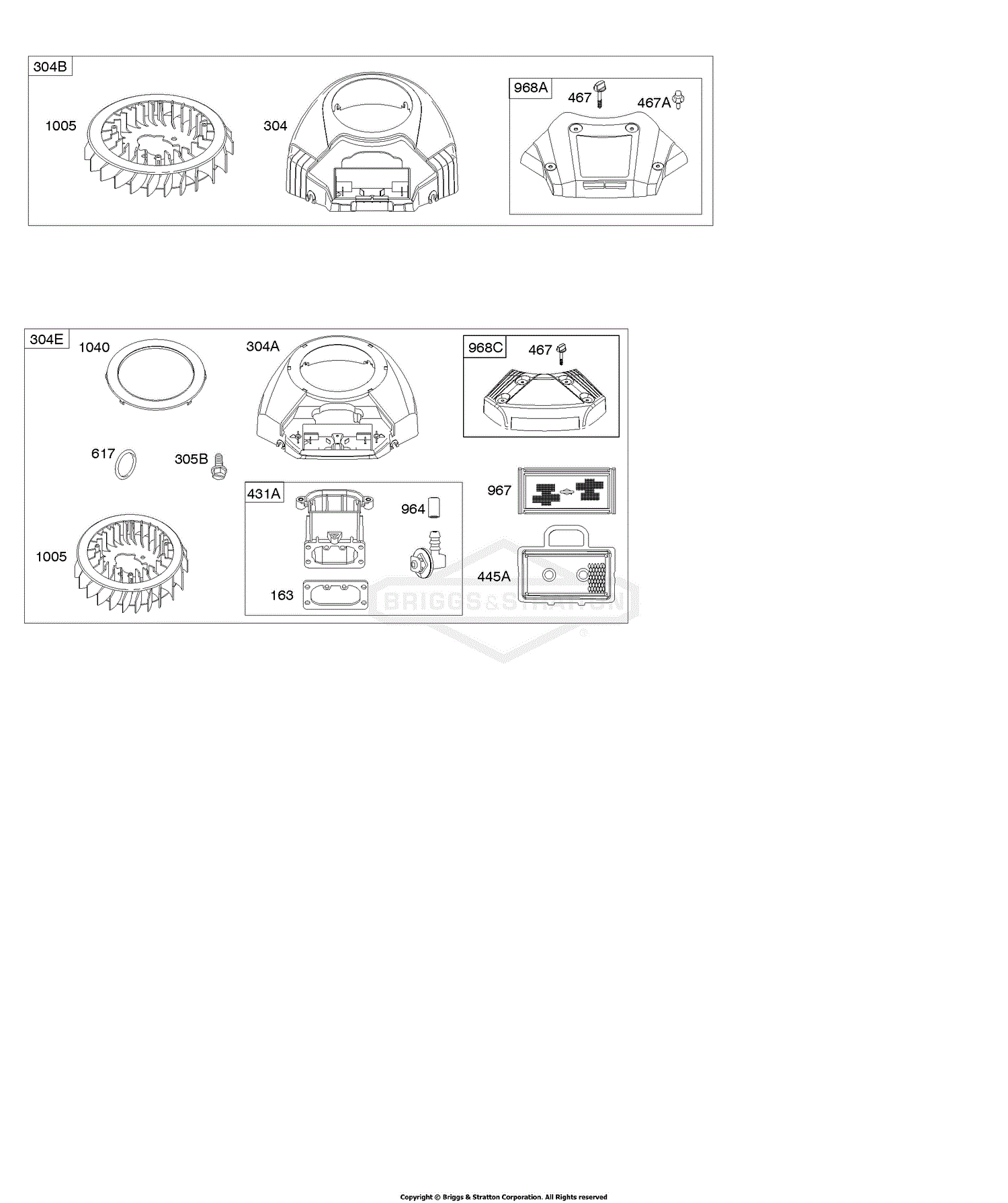 Briggs And Stratton 407777 0121 E5 Parts Diagram For Blower Housing