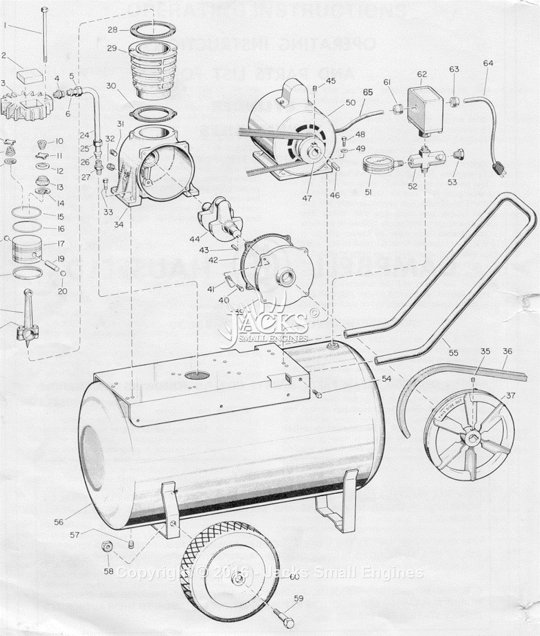 Campbell Hausfeld FL Parts Diagram For Air Compressor Parts