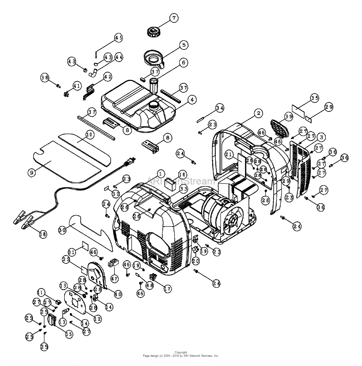 Briggs And Stratton Power Products 030225 0 BSQ1000 Parts Diagram For