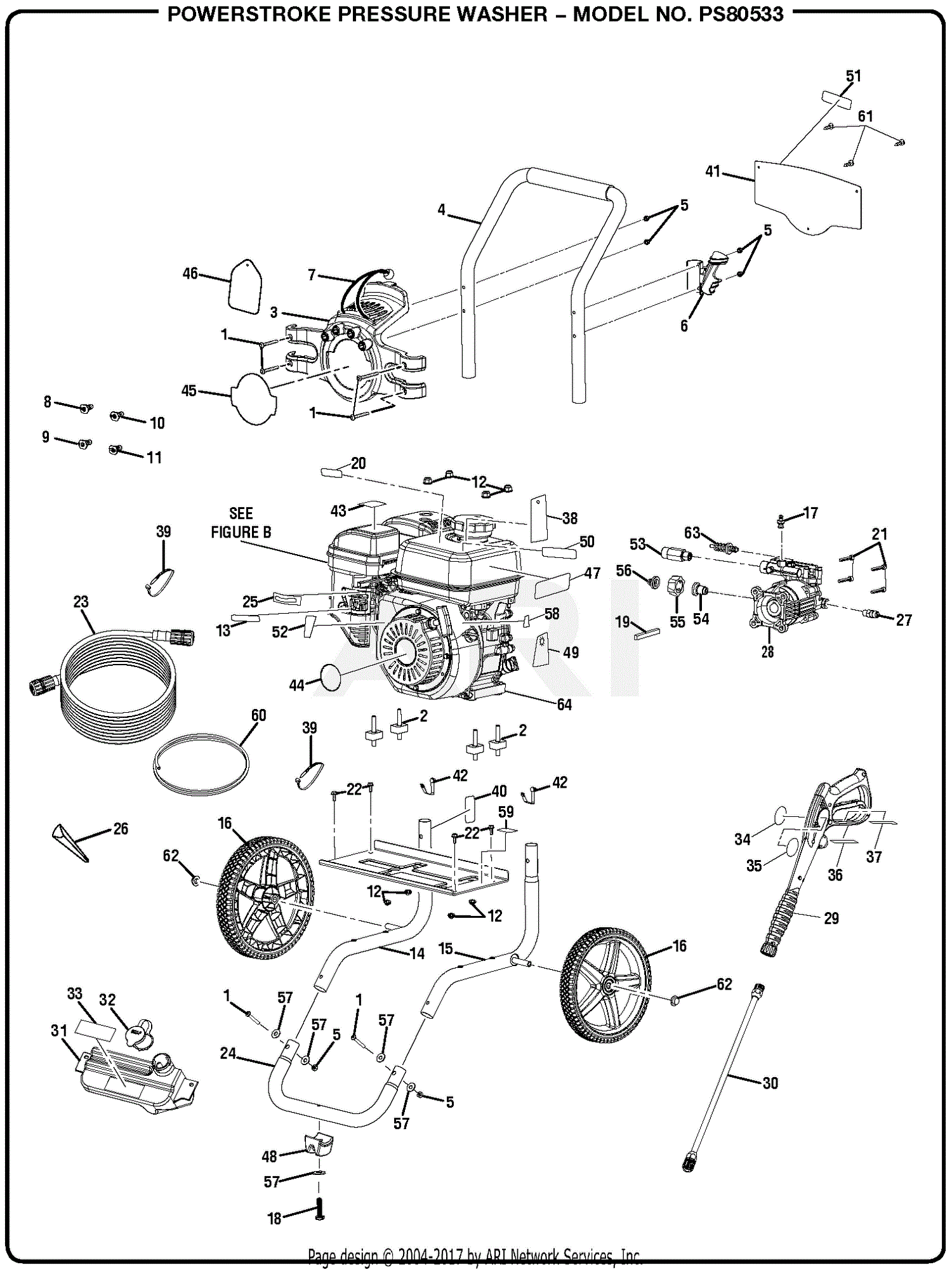 Homelite PS PowerStroke Pressure Washer Parts Diagram For General Assembly Part