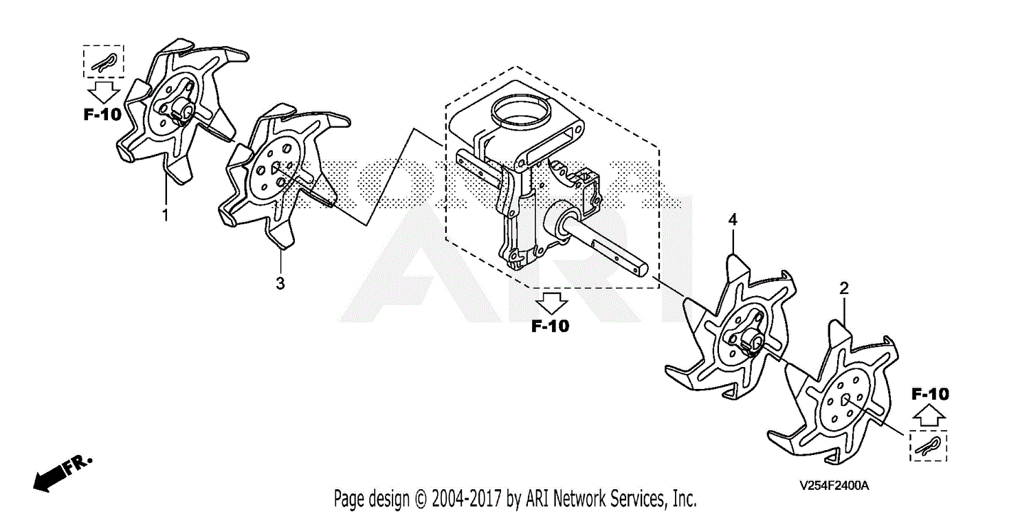 Honda Fg K At Rototiller Usa Vin Gcalt Parts Diagram For