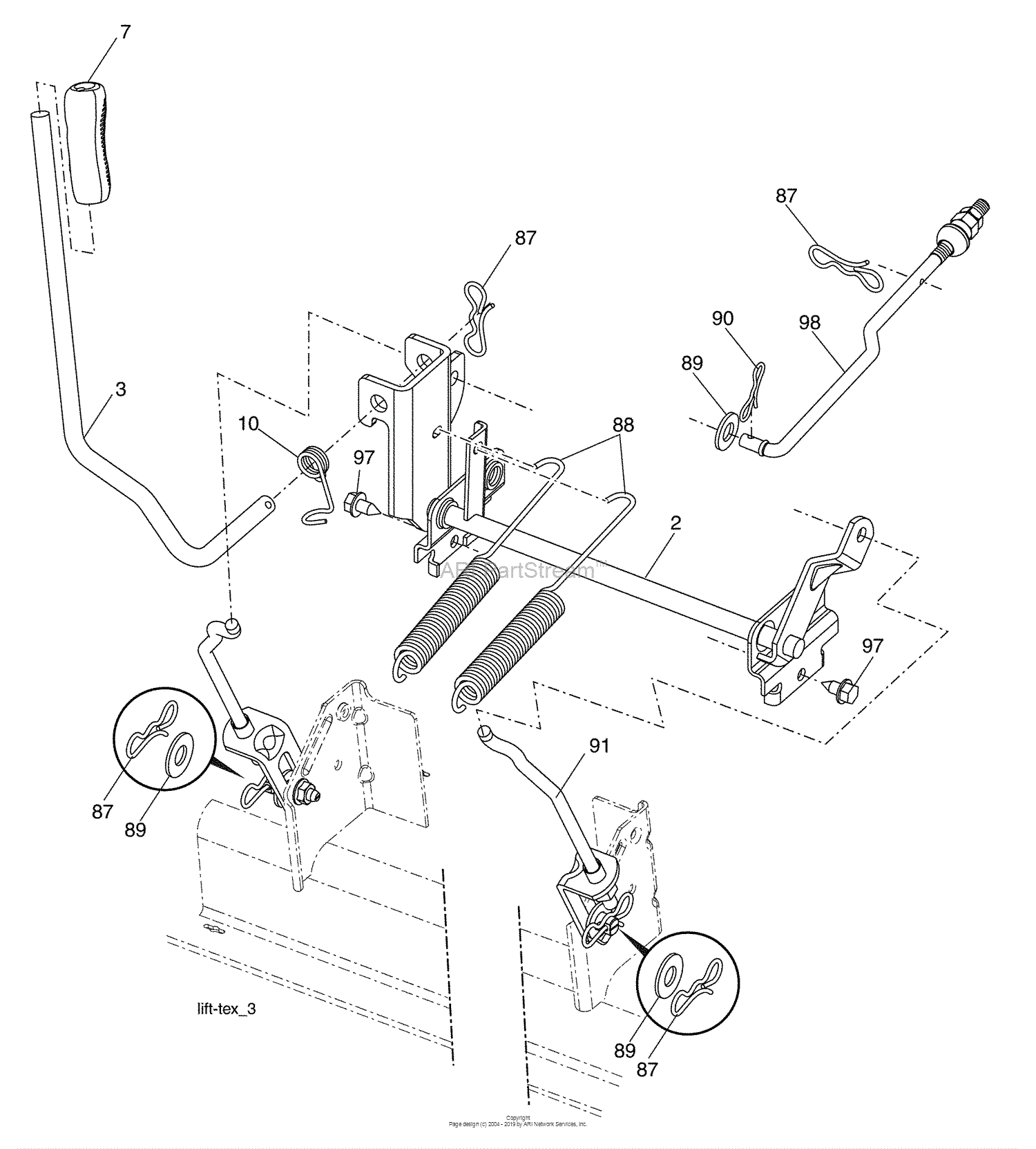 Husqvarna Lgt Parts Diagram For Mower Lift