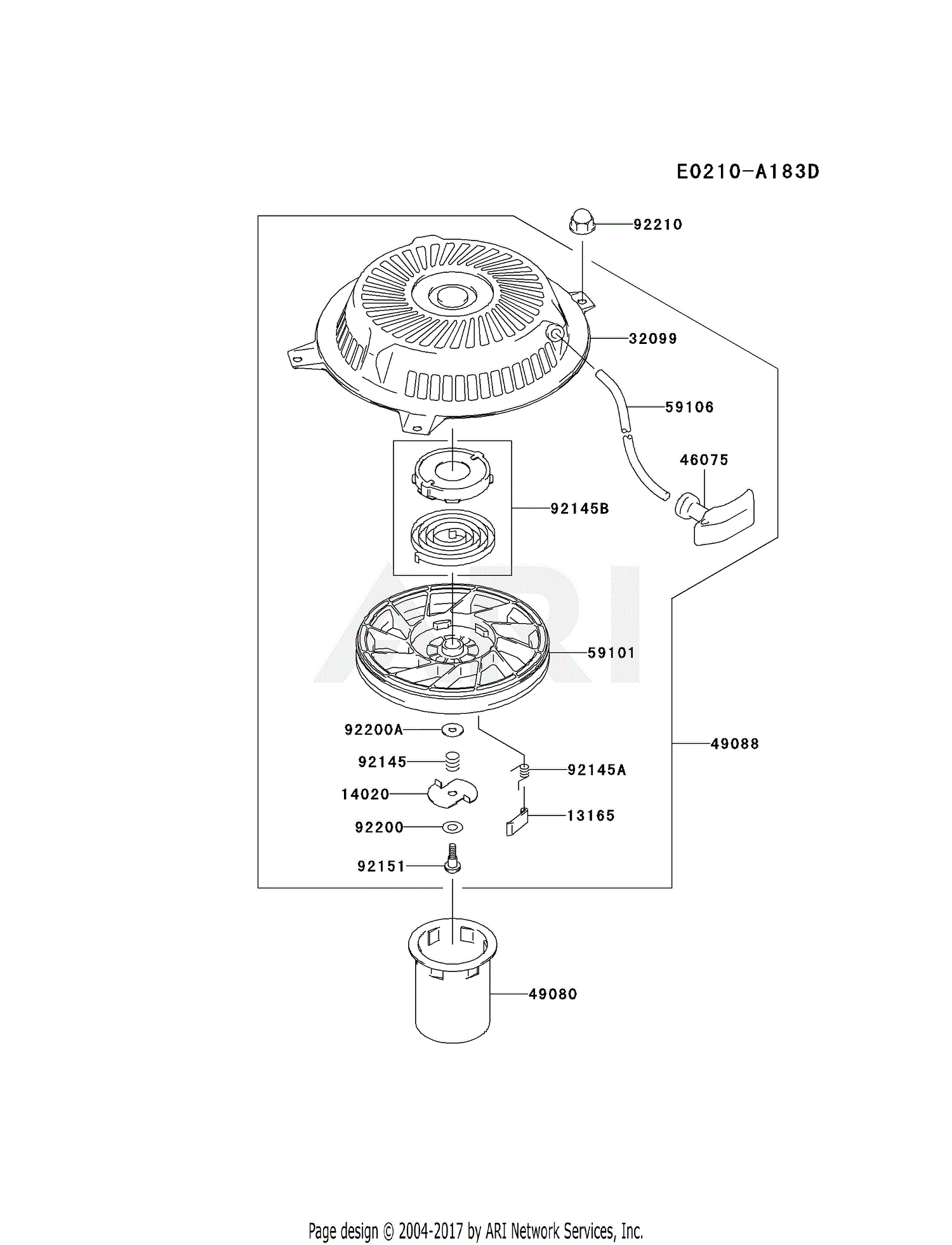 Kawasaki Fh V As Stroke Engine Fh V Parts Diagram For Starter