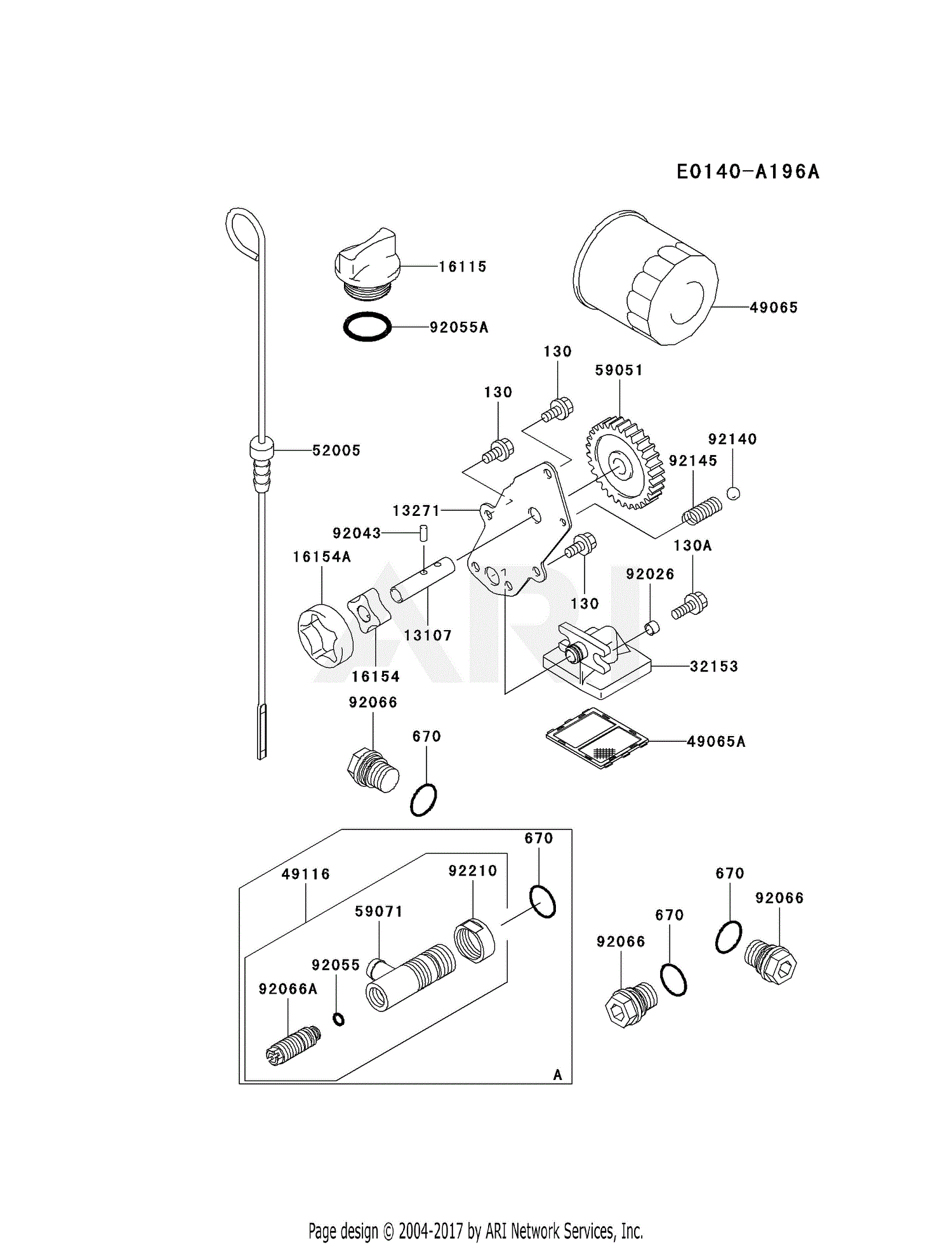 Kawasaki FH680D BS05 4 Stroke Engine FH680D Parts Diagram For