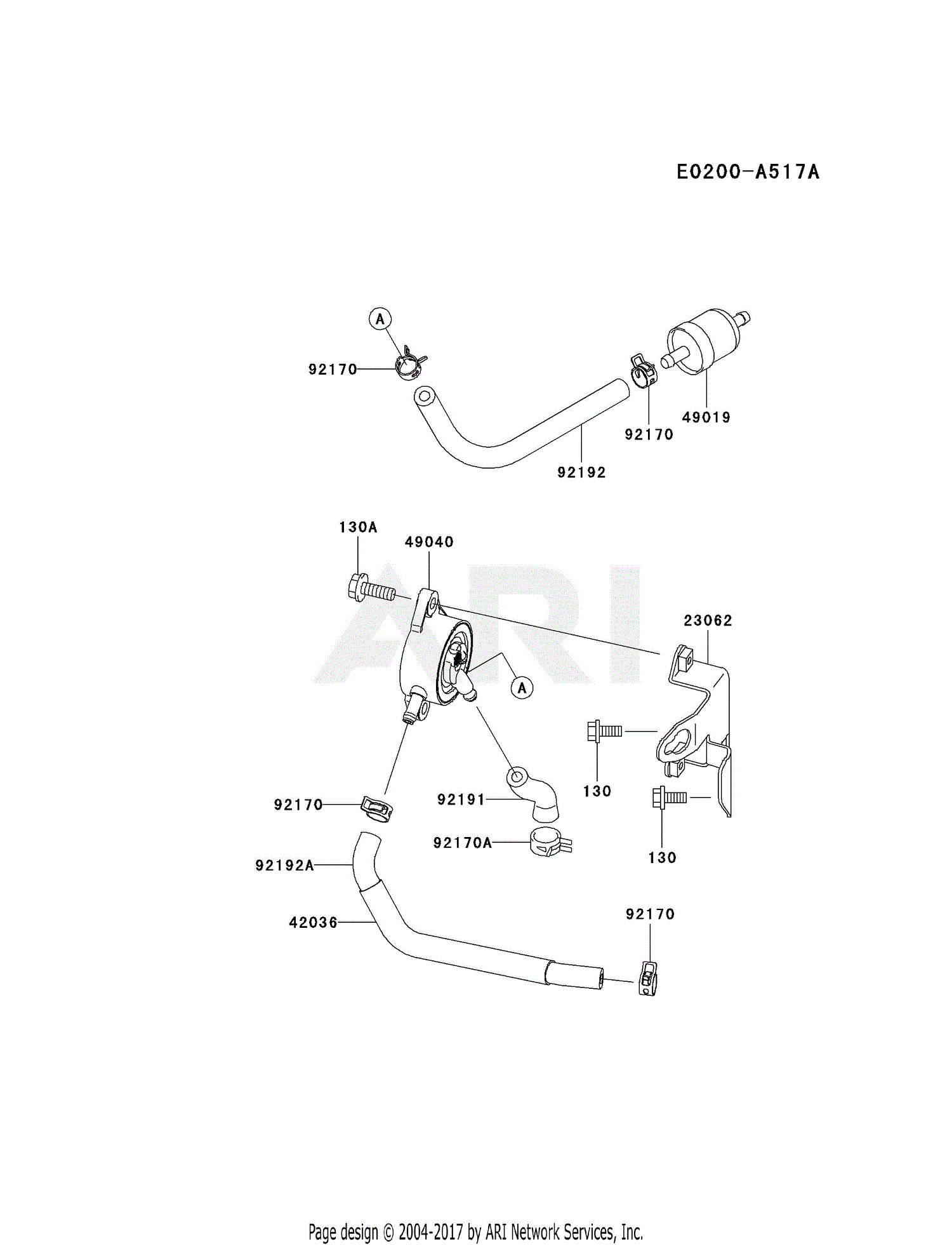 Kawasaki Fh V Es Stroke Engine Fh V Parts Diagram For Fuel Tank