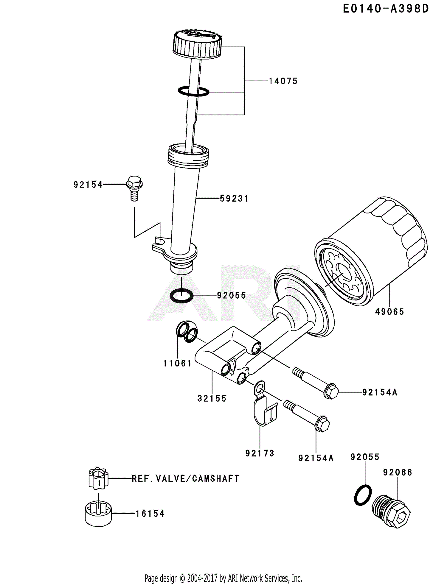 Kawasaki FJ180V CM22 4 Stroke Engine FJ180V Parts Diagram For