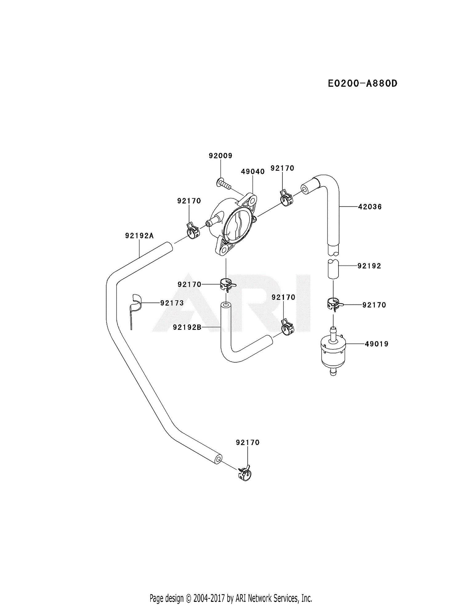 Kawasaki Fr V As Stroke Engine Fr V Parts Diagram For Fuel Tank