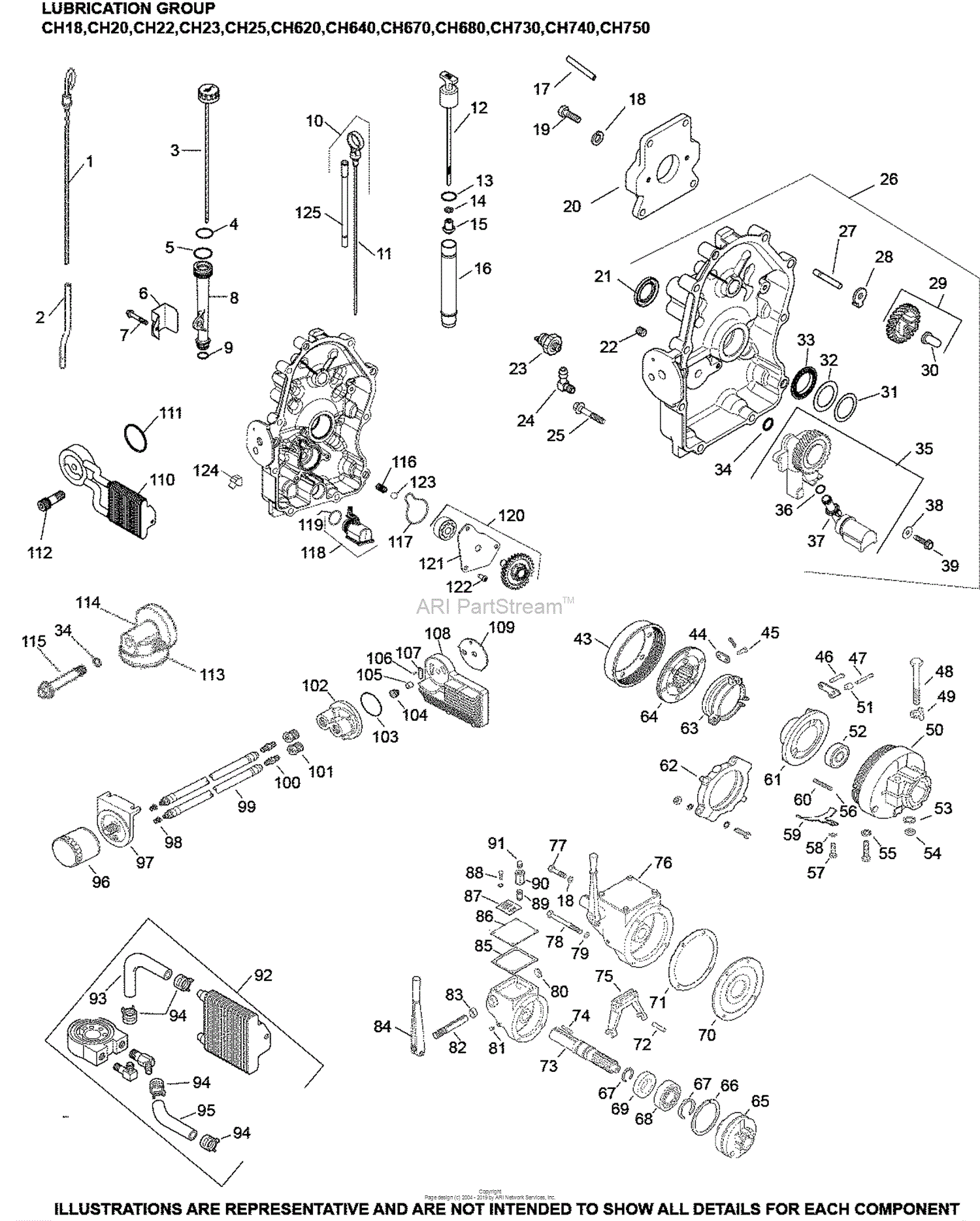 Kohler Ch Basic Hp Kw Parts Diagram For Lubrication