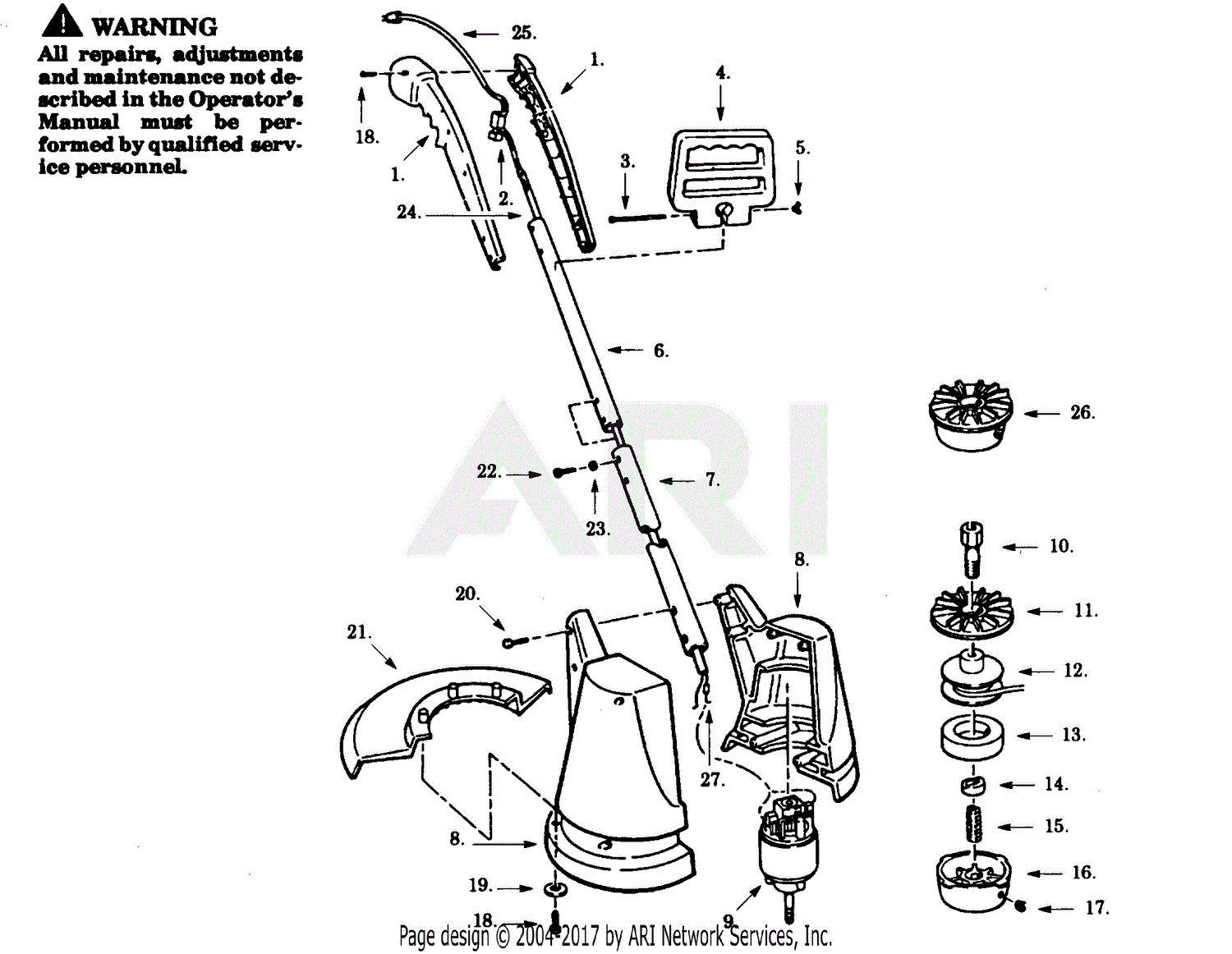 Poulan Electric Trimmer Parts Diagram For Trimmer Assembly 63104 Hot Sex Picture 4859