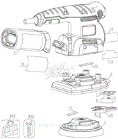 Black Decker MS2000 Parts Diagram for Sander