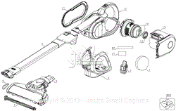 Black Decker BDH2400FH Parts Diagram for Vacuum