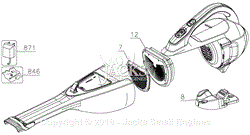 Black Decker HLVA320J00 Parts Diagrams