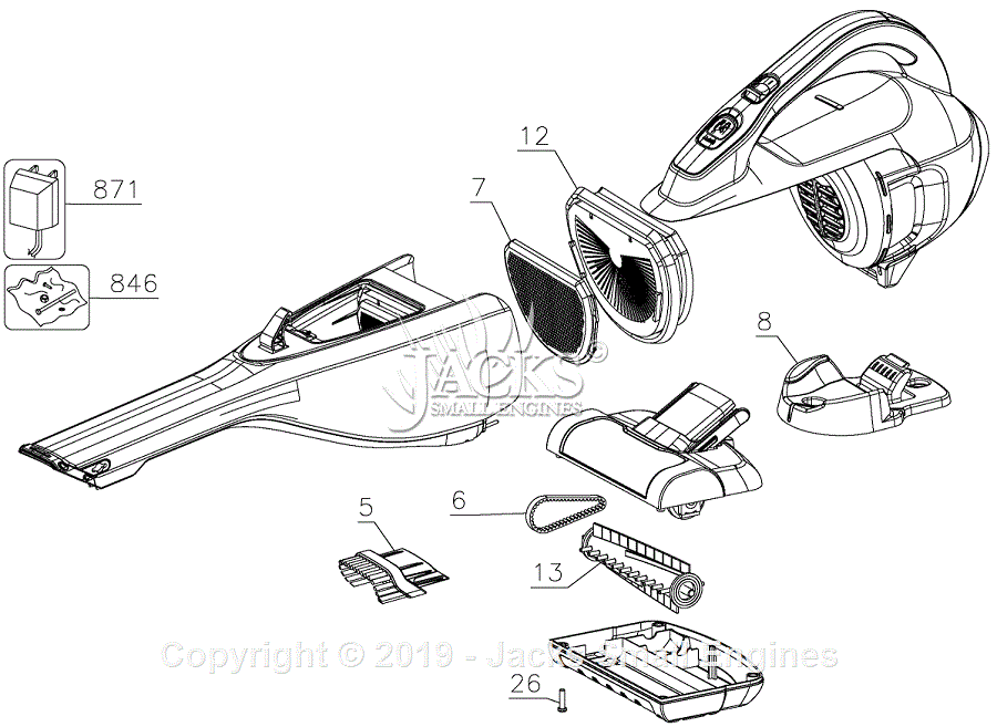 Black Decker HLVA325JP07 Parts Diagrams