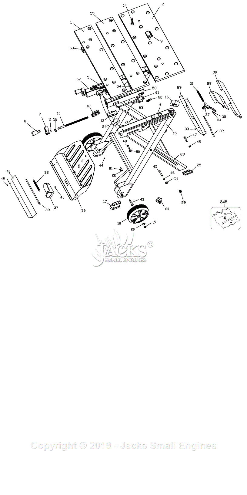 Black & Decker WM525 Parts Diagram for Workmate