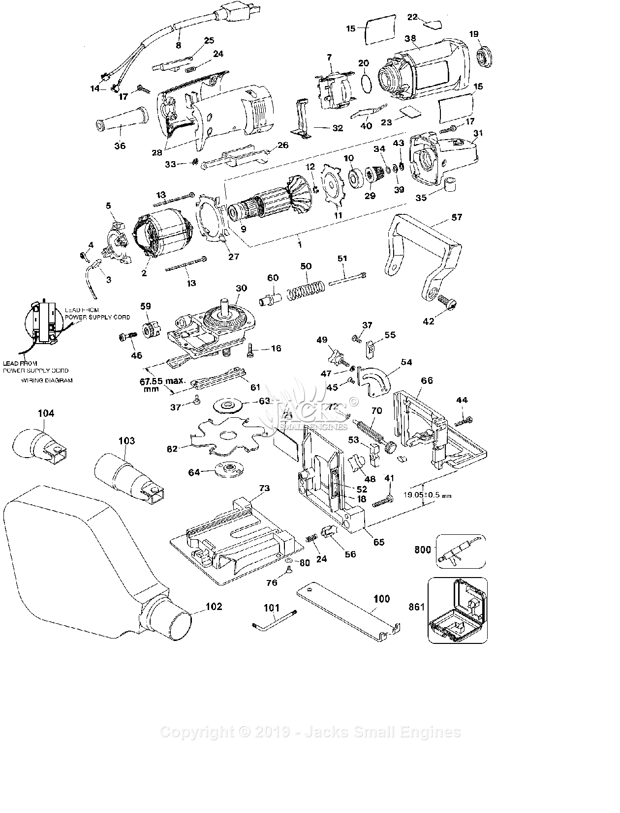 Dewalt DW682K Type 3 Parts Diagram for DEFAULT