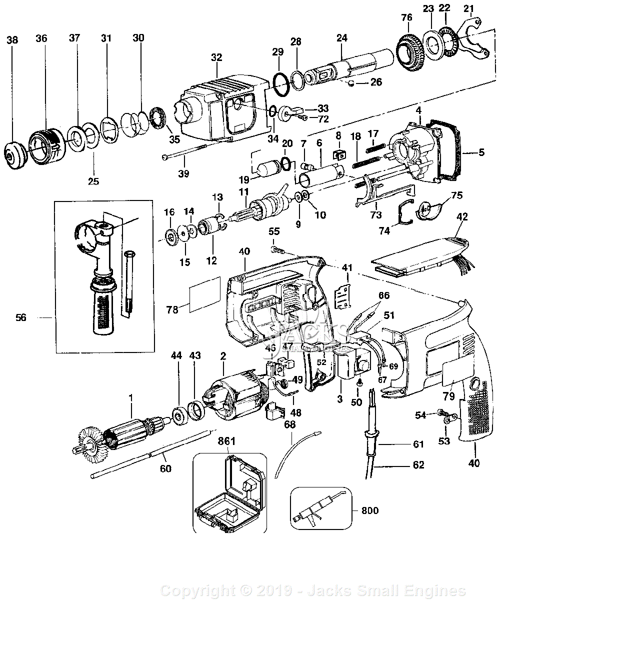 Dewalt DW514K TYPE 200 Parts Diagram for DEFAULT