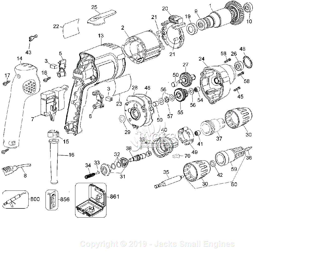 Dewalt DW260K Type 2 Parts Diagram for DEFAULT