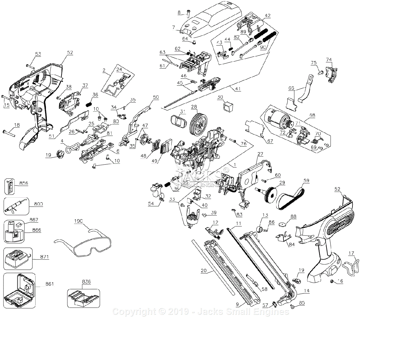 Dewalt Dc628ka Type 1 Parts Diagram For Default 0350