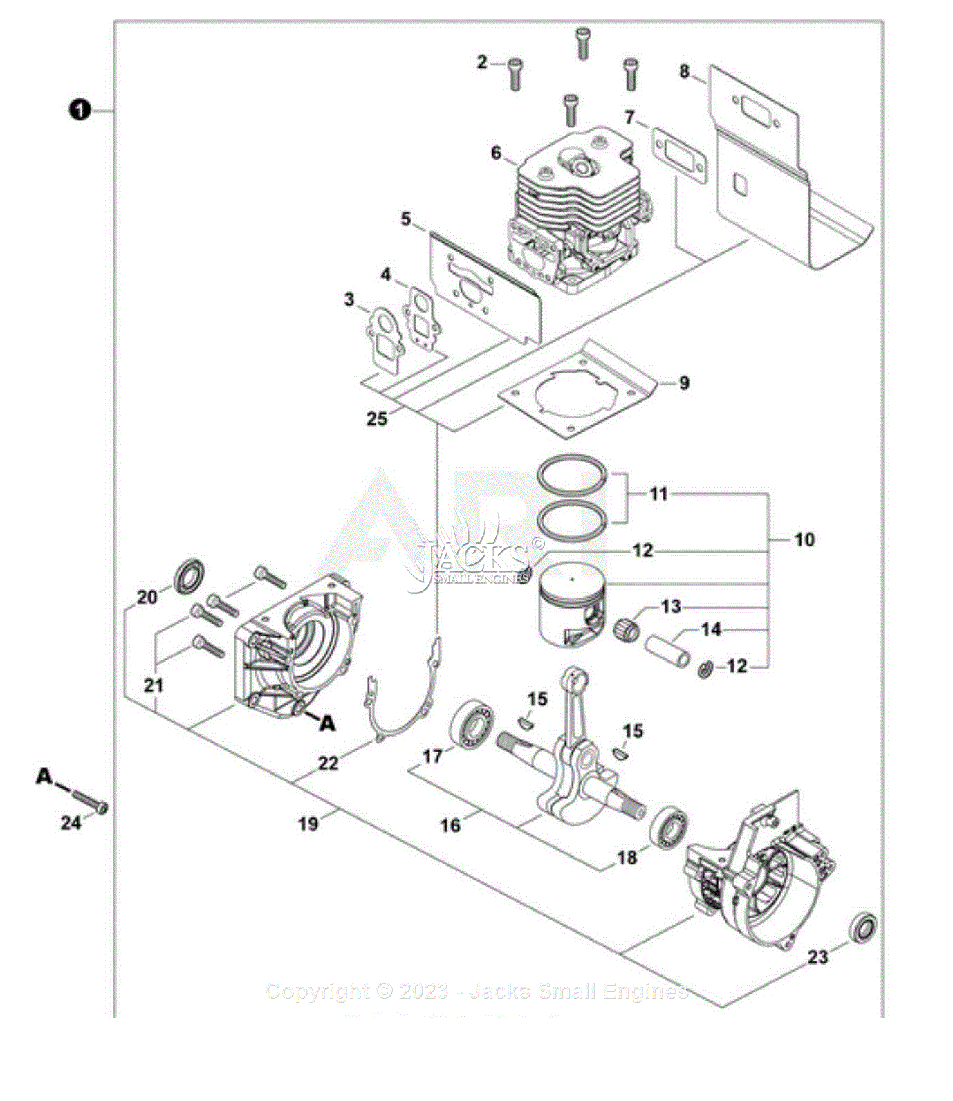 Echo PB-8010T SN P48615001001 - P48615999999 Parts Diagram for Engine