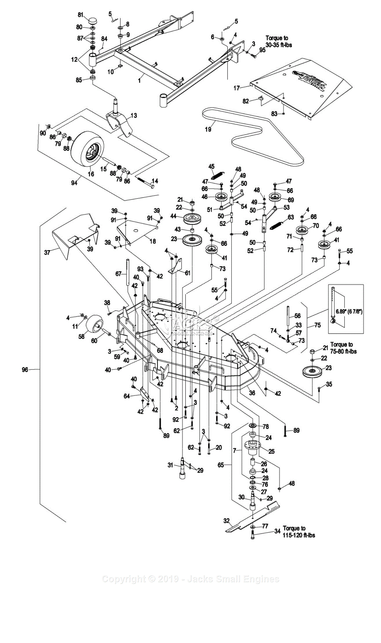 Exmark Tt20kcc Sn 320000 369999 2002 Parts Diagram For 52 Mower