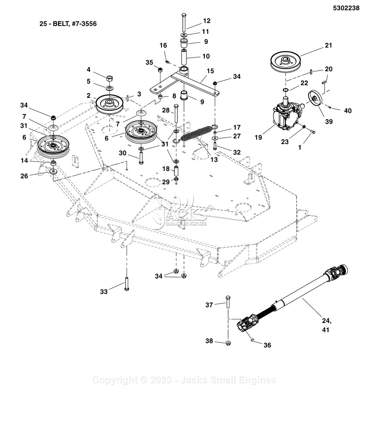 Ferris 5901237 61" Mower Deck (F800X/61) Parts Diagram for 61" Mower