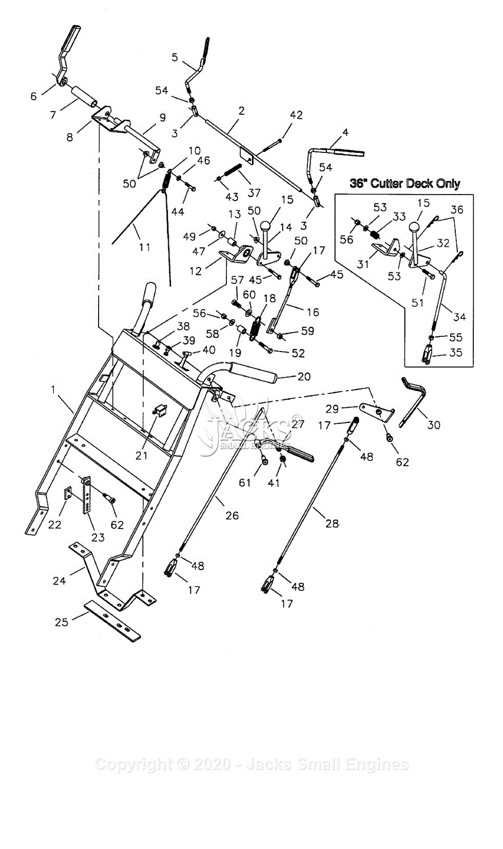 Ferris 5901042 - HydroWalk Series W/ 36" Mower Deck (HW36KA) Parts ...