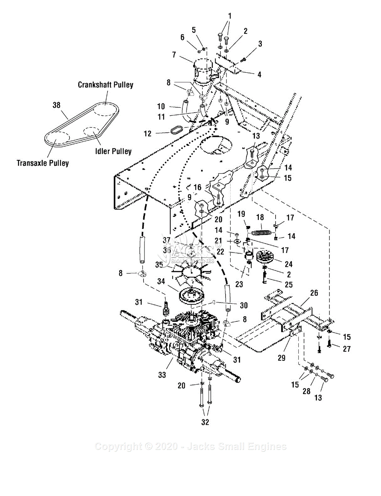 Ferris 5901044 - HydroWalk Series w/ 36" Mower Deck (HW36KAV15) Parts
