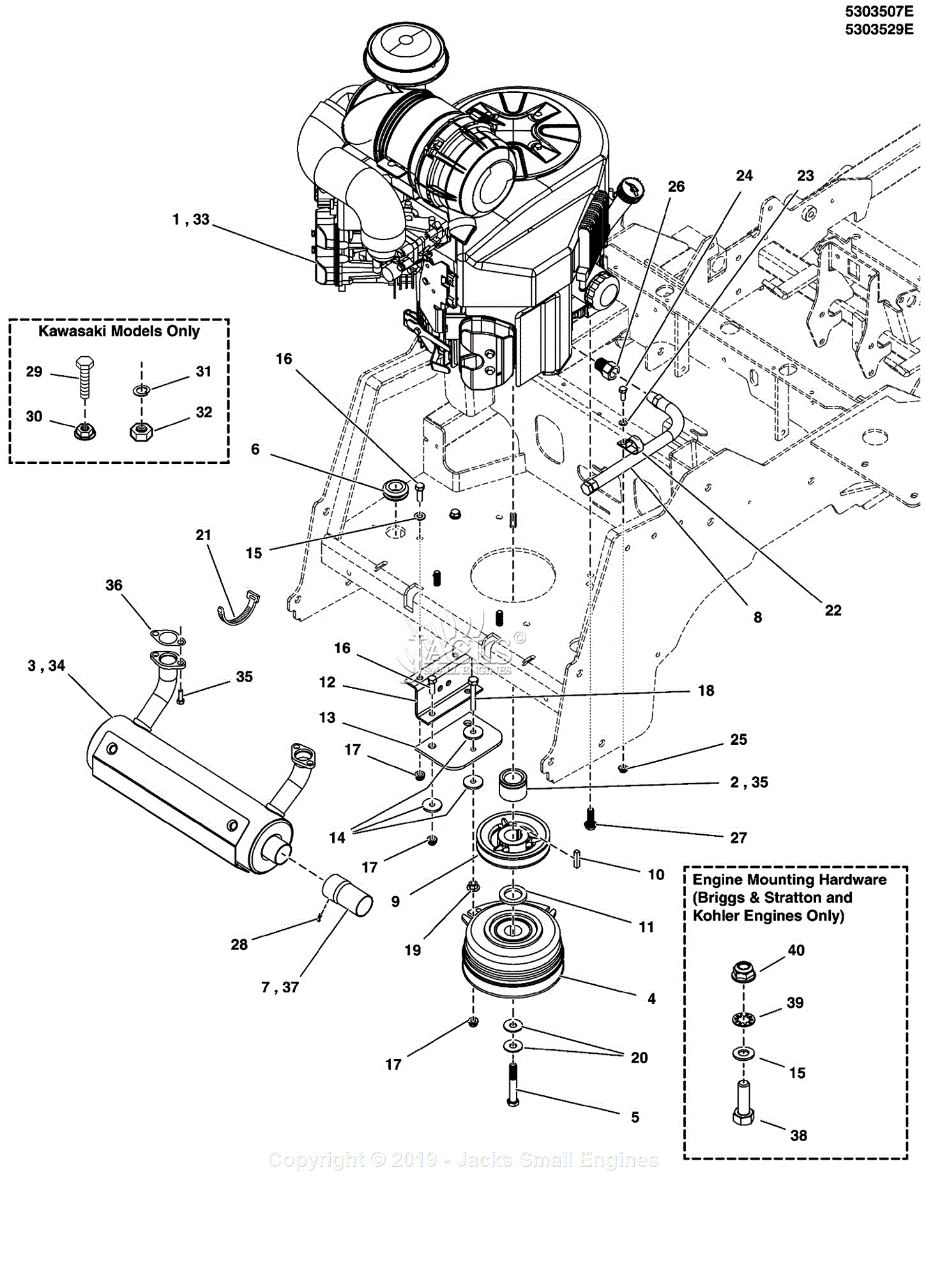 Kawasaki lawn mower discount parts