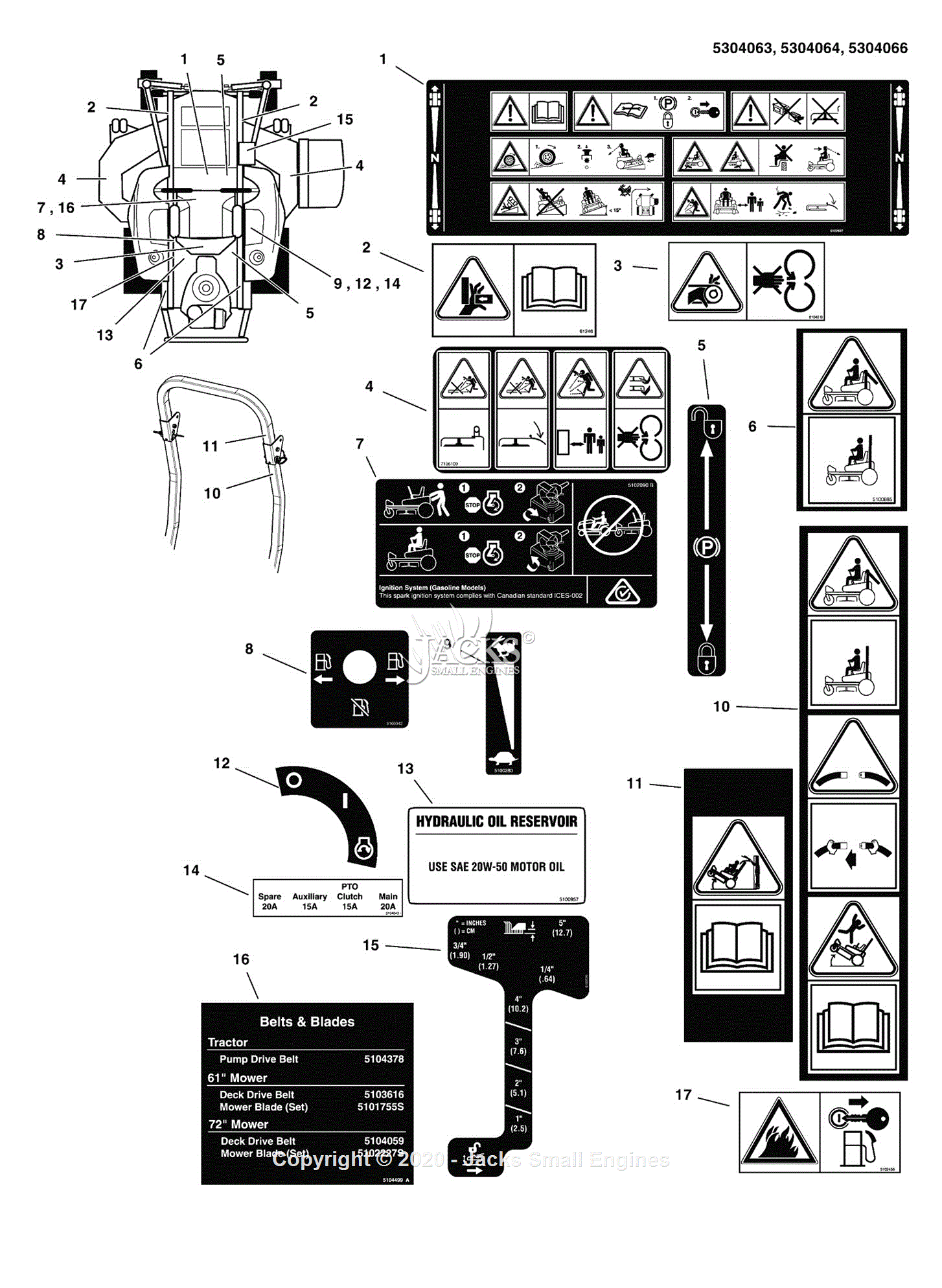 Ferris 5901833 - IS3200Z Series w/ ROPS (IS3200ZBVE37CE) Assemblies ...