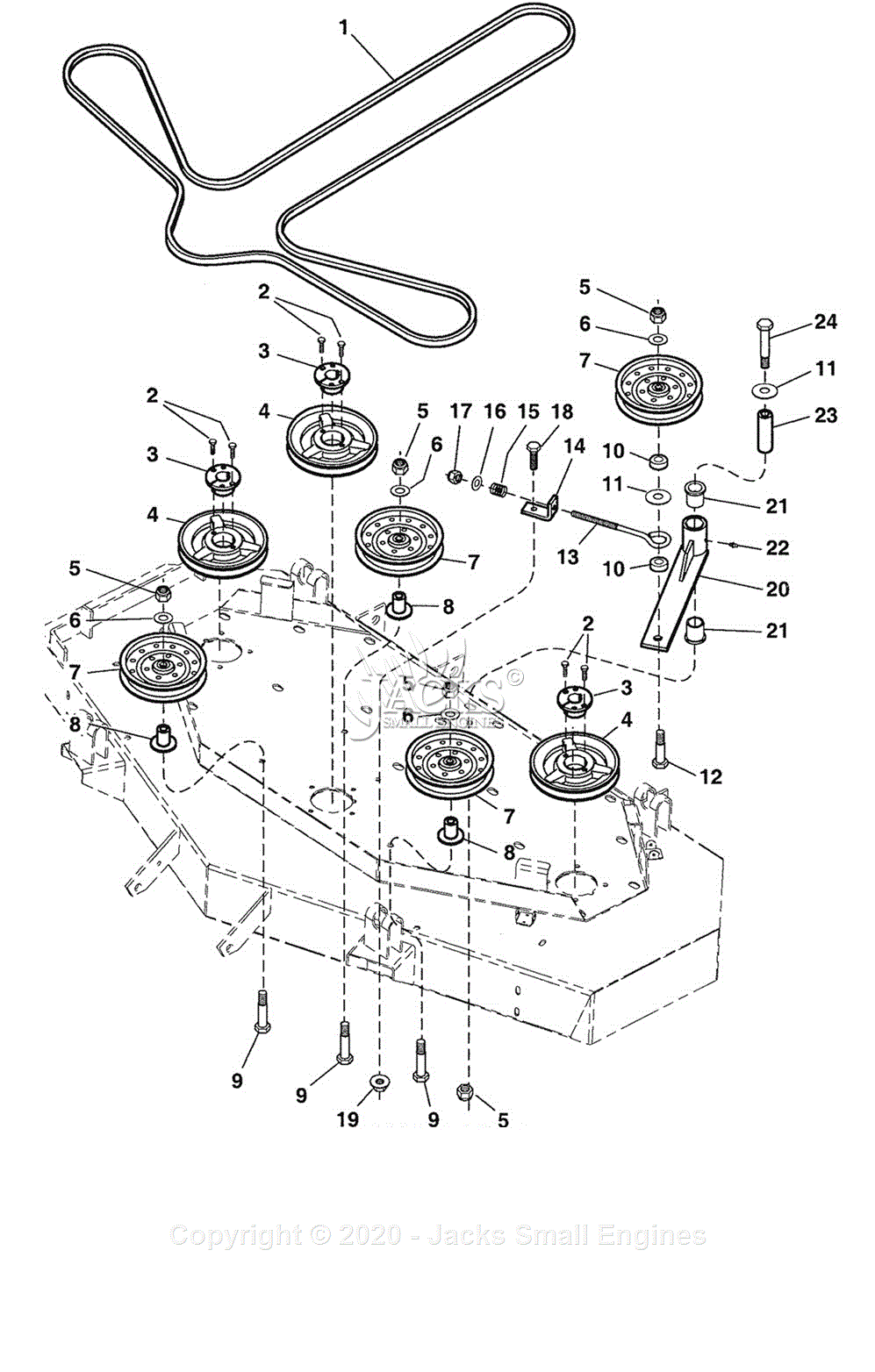 Ferris IS4000Z/K25 - IS4000Z Series Assemblies Parts Diagram for 61 ...