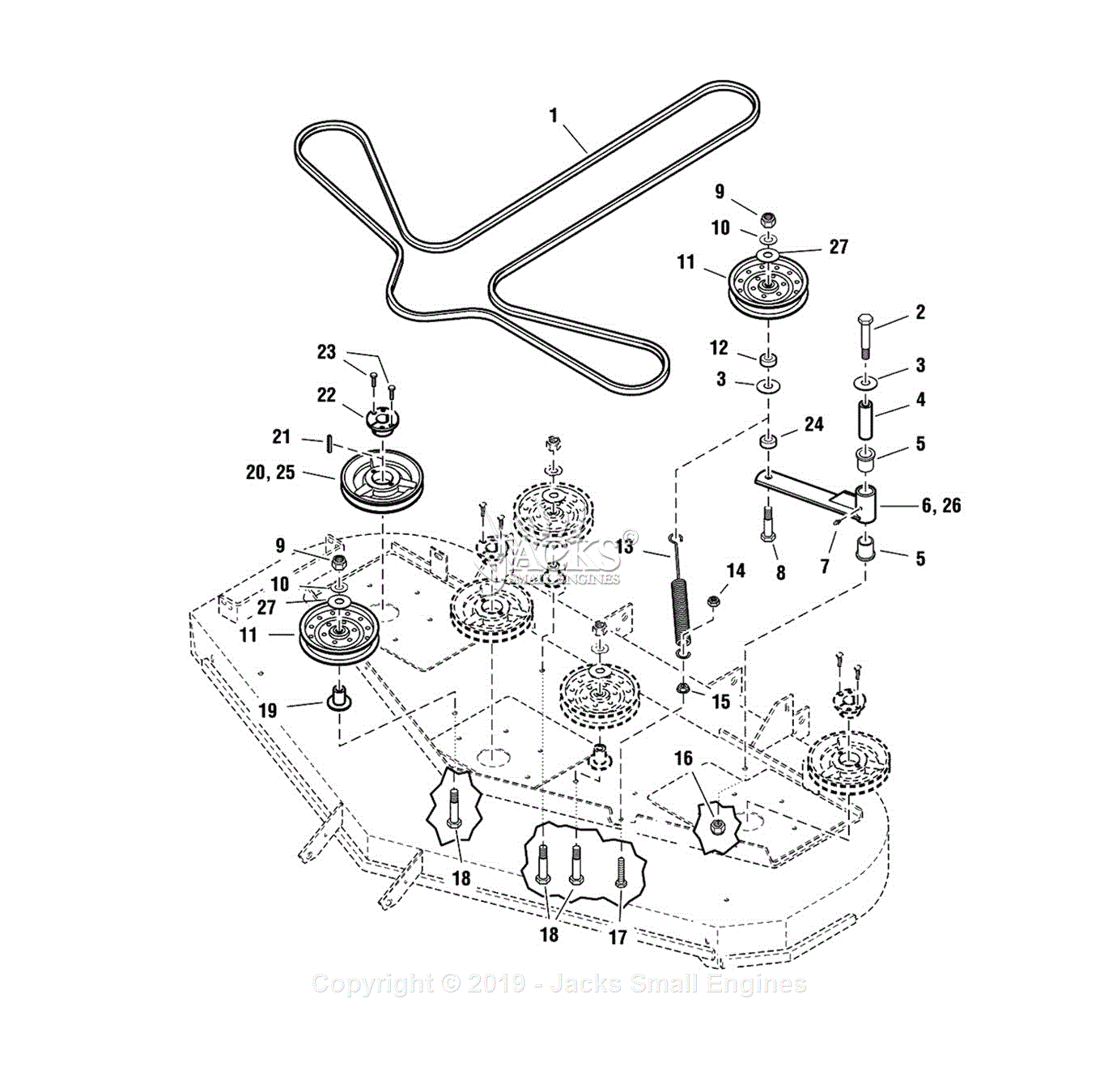 Ferris 5901167 - 72" Side Discharge Mower Deck (5100/72) Parts Diagram ...