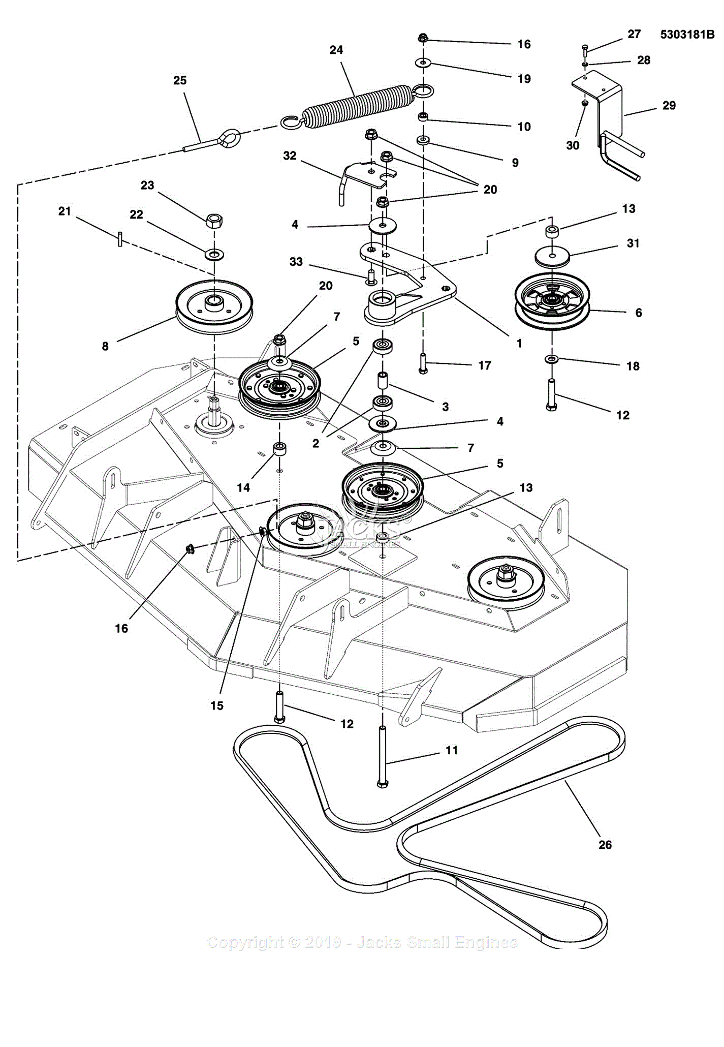 Ferris is700z drive outlet belt