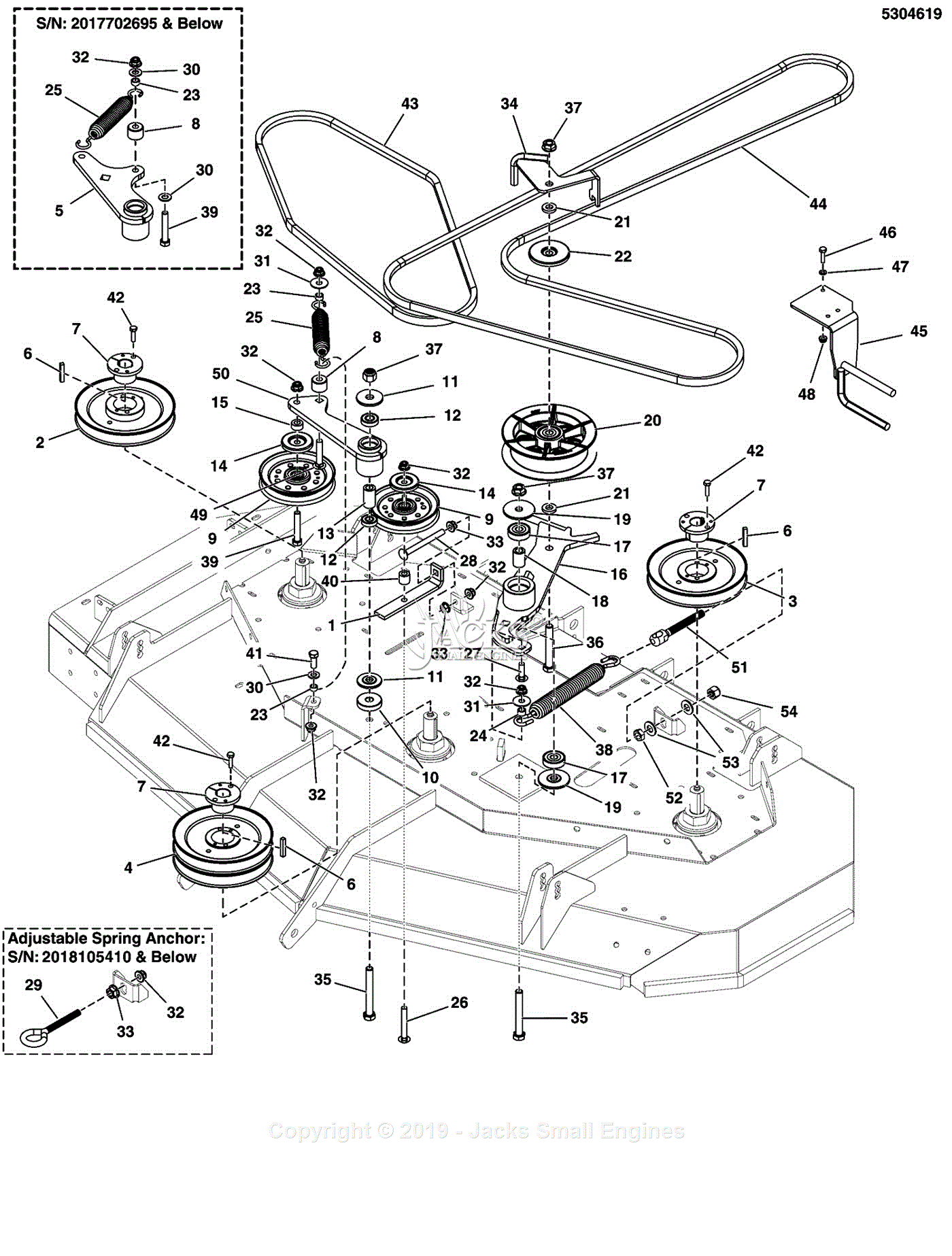 Ferris Assemblies for 5901855 - ISX3300 Series w 61 Mower Deck & ROPS ...