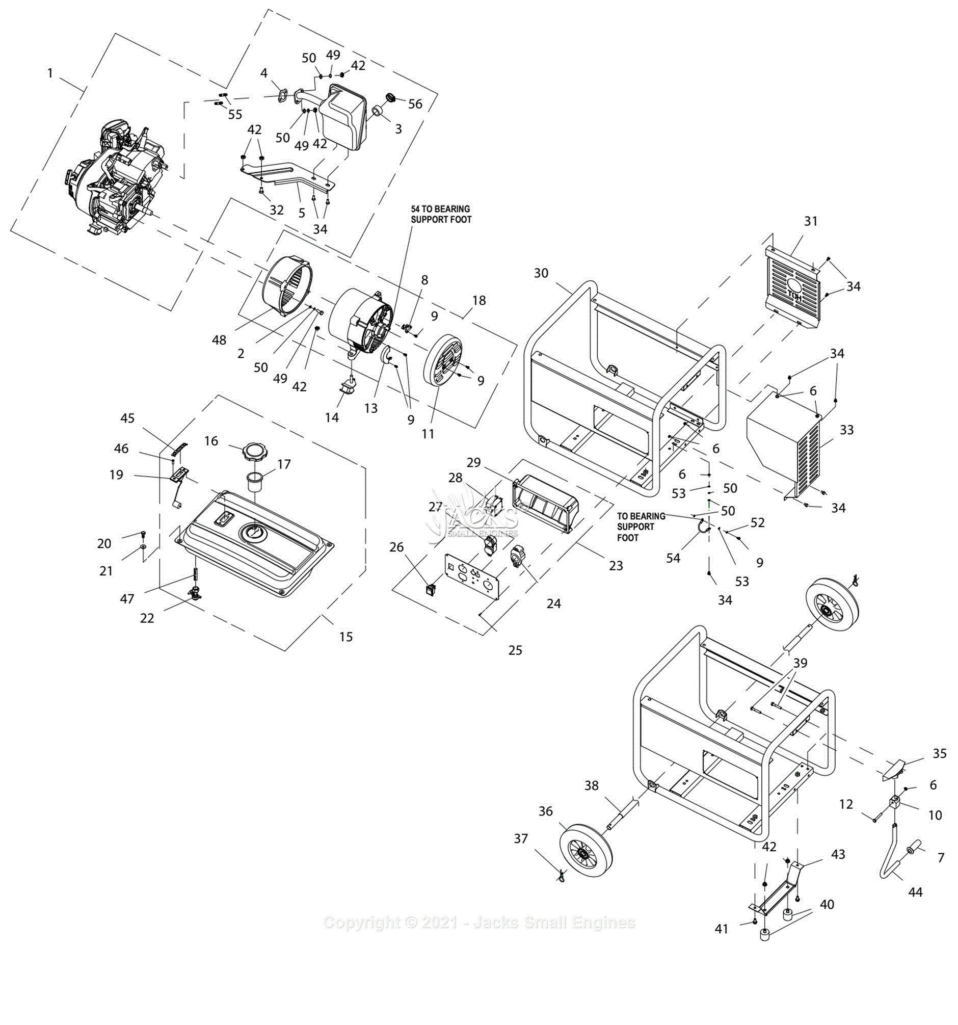 Generac 0057900 Parts Diagram for Unit