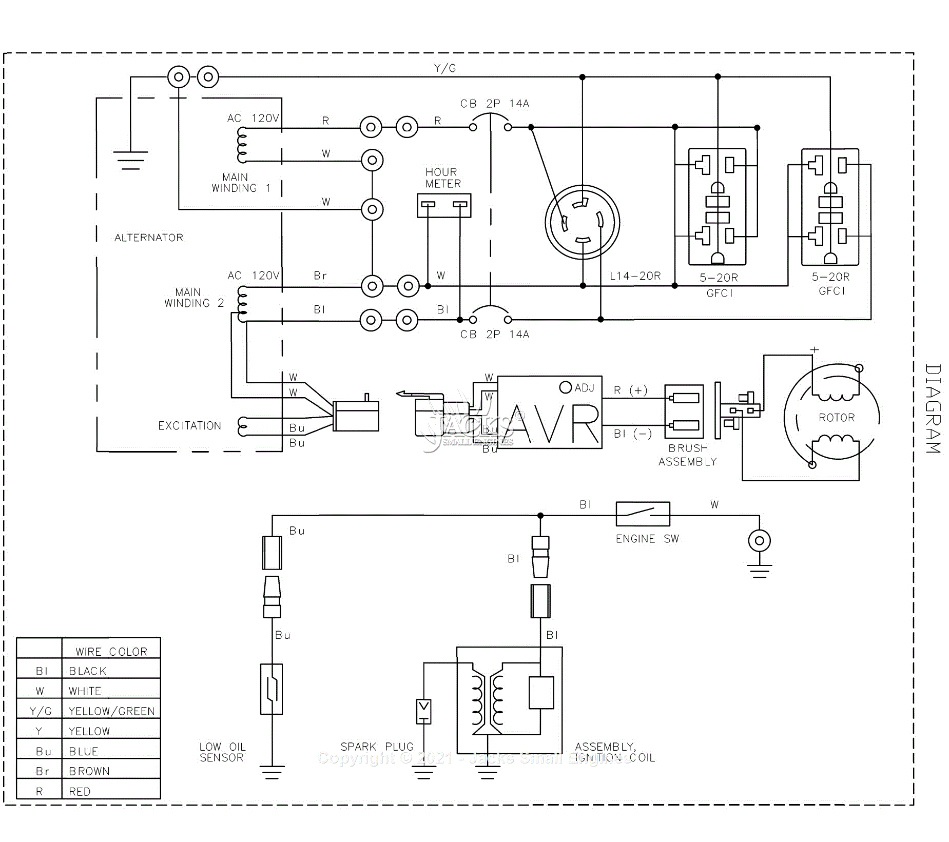 Generac G0064311 Parts Diagram for Wiring Schematic