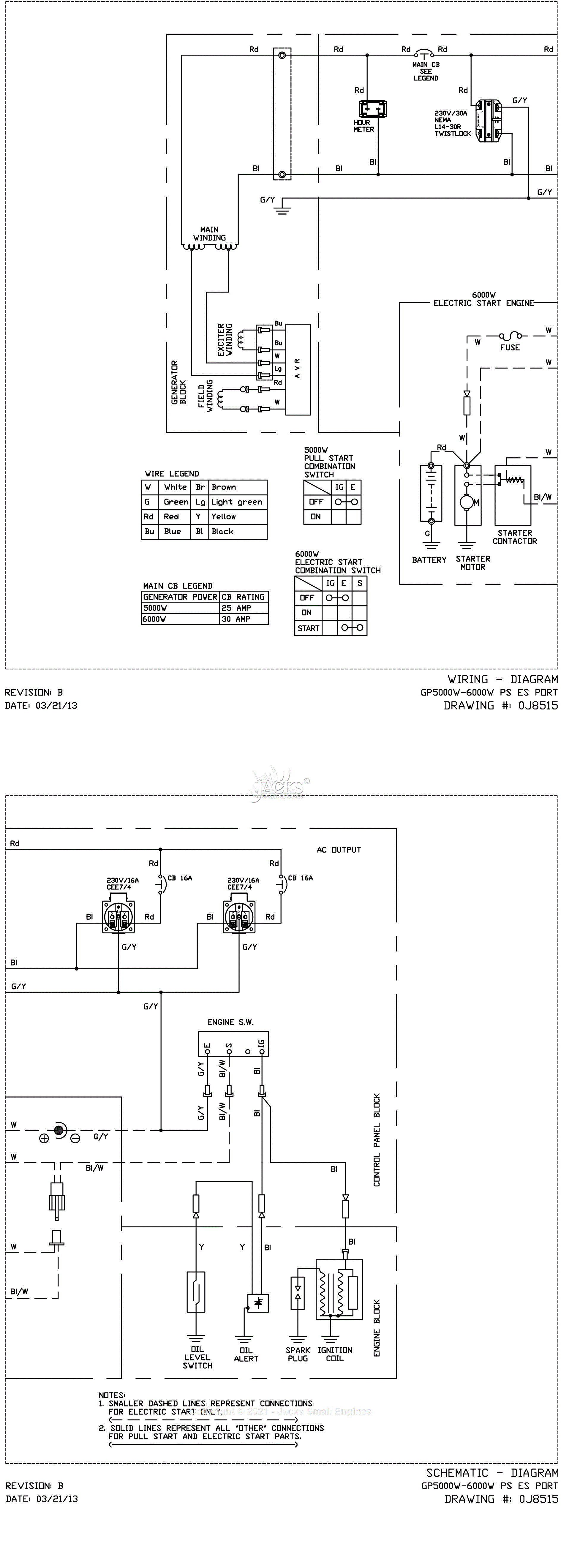 Generac 0062180 Parts Diagram for Wiring Diagram