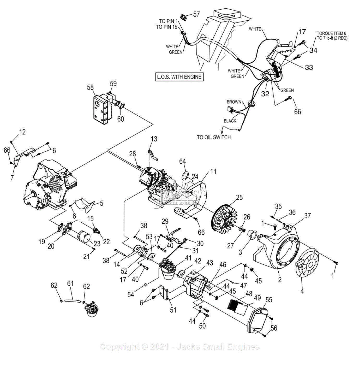 Generac 0056260 Parts Diagram for Engine (0G8804) - Page 2