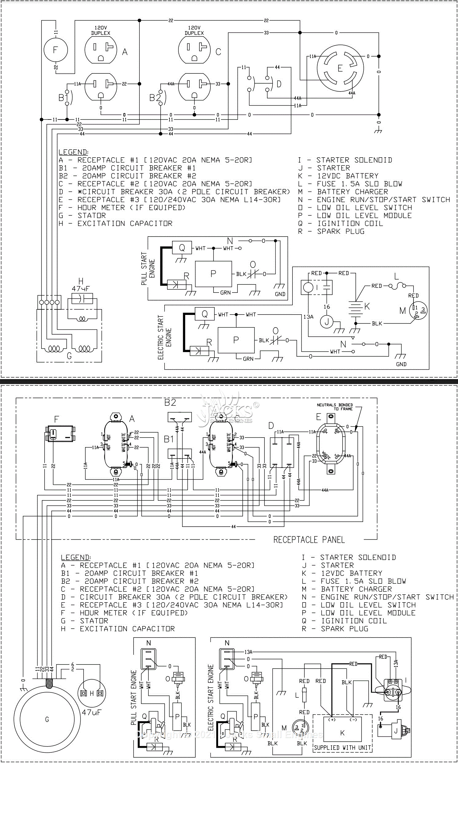 Generac 0056960 Parts Diagram for Wiring Diagram