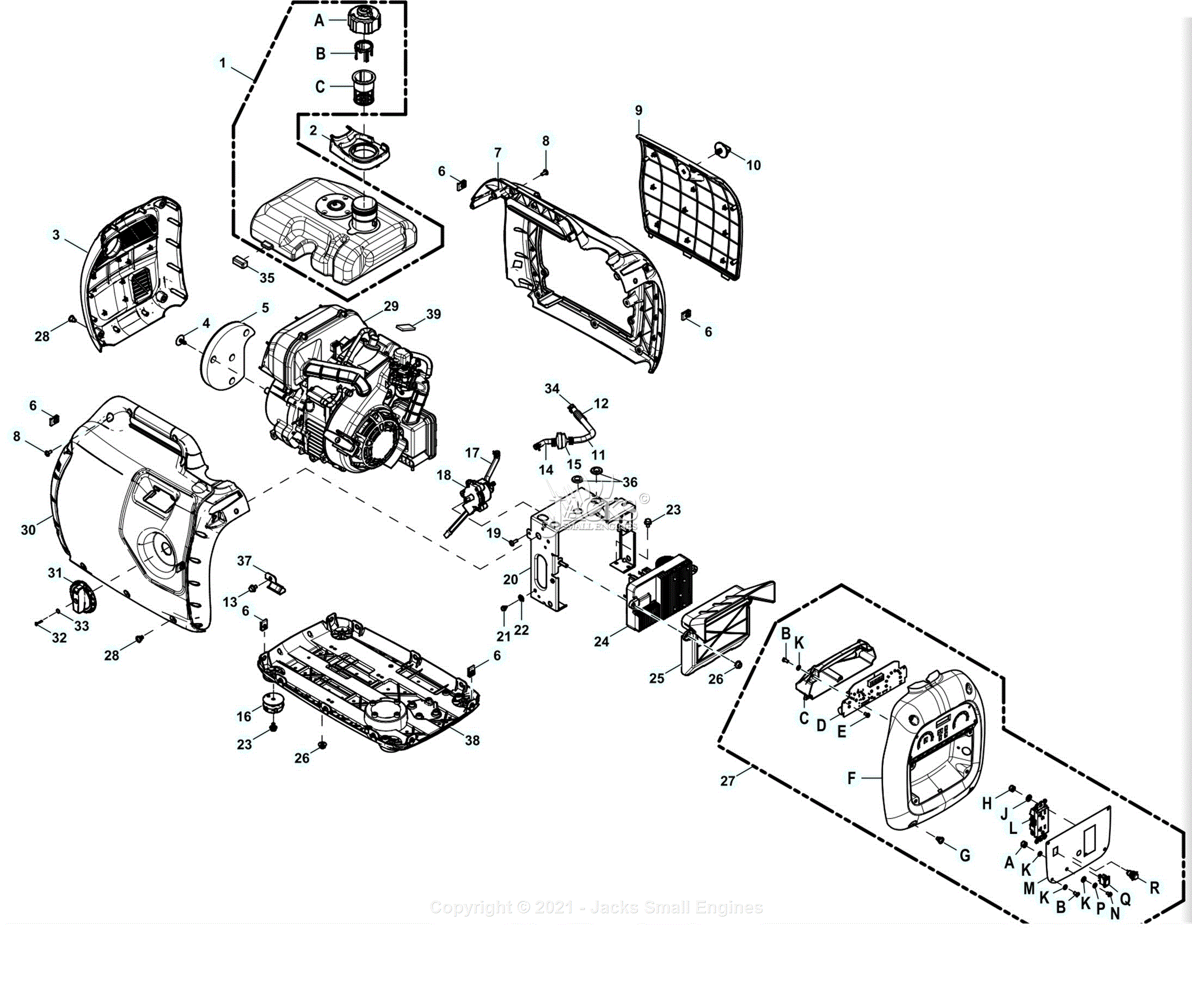 Generac G0068661 Parts Diagram for Unit