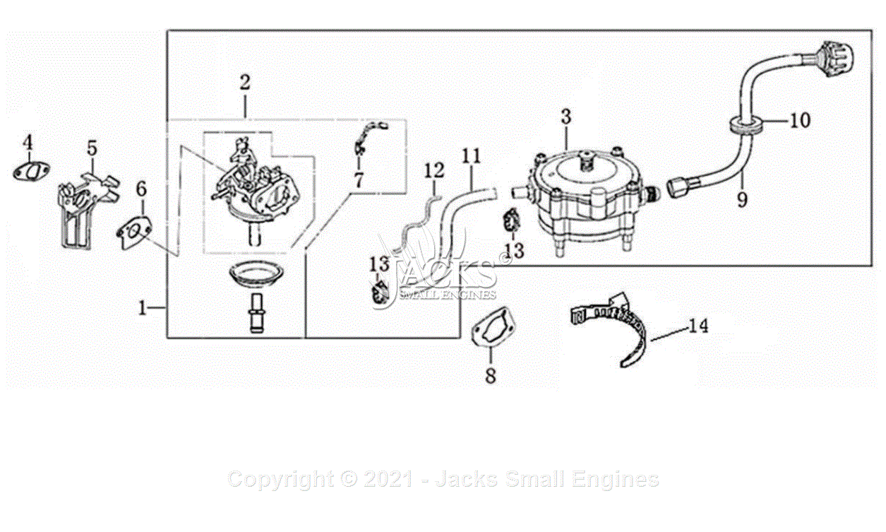 Generac 0060000 Parts Diagram For Engine 8 Carburetor