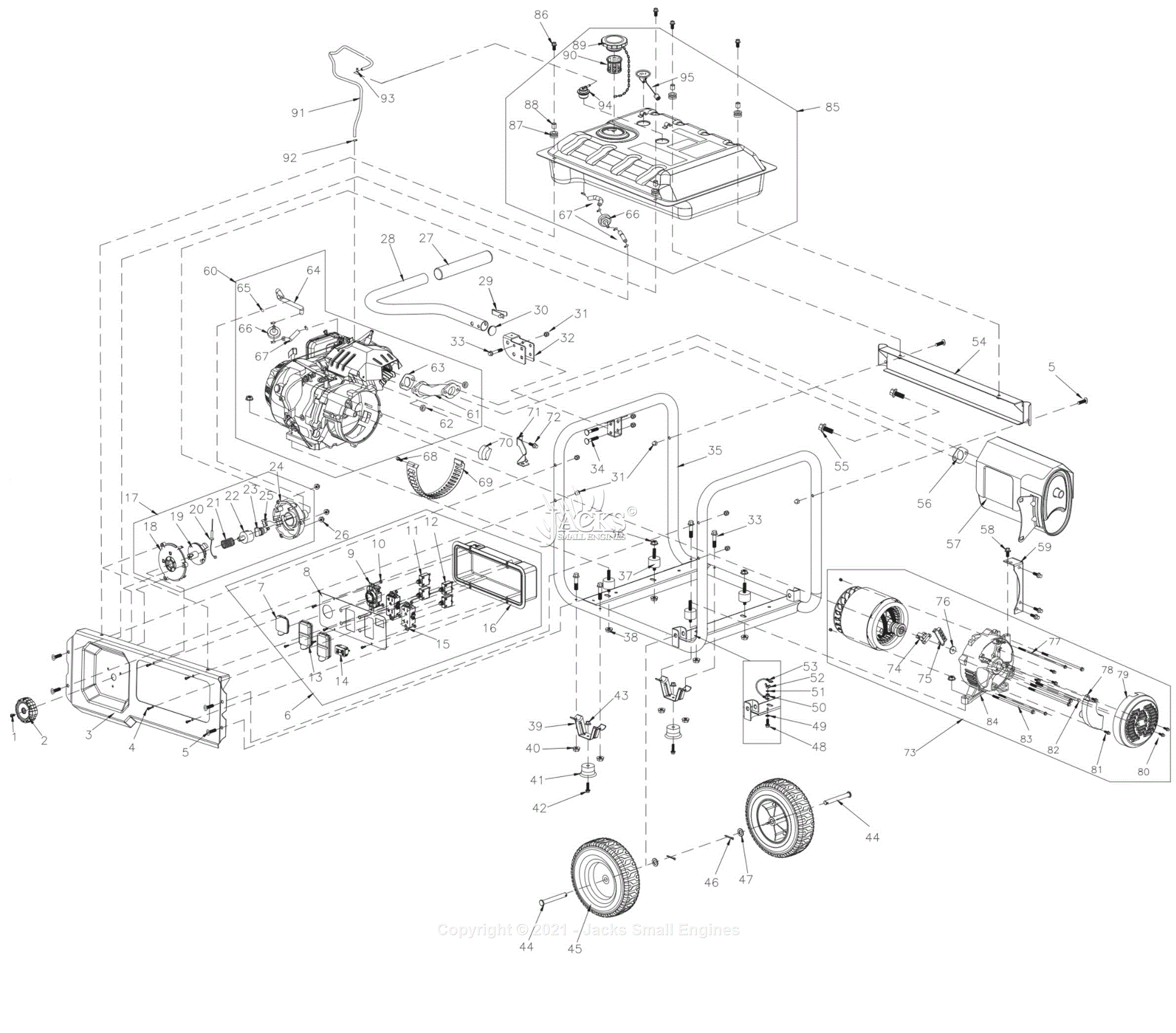 Generac 0066720 Parts Diagram for Unit