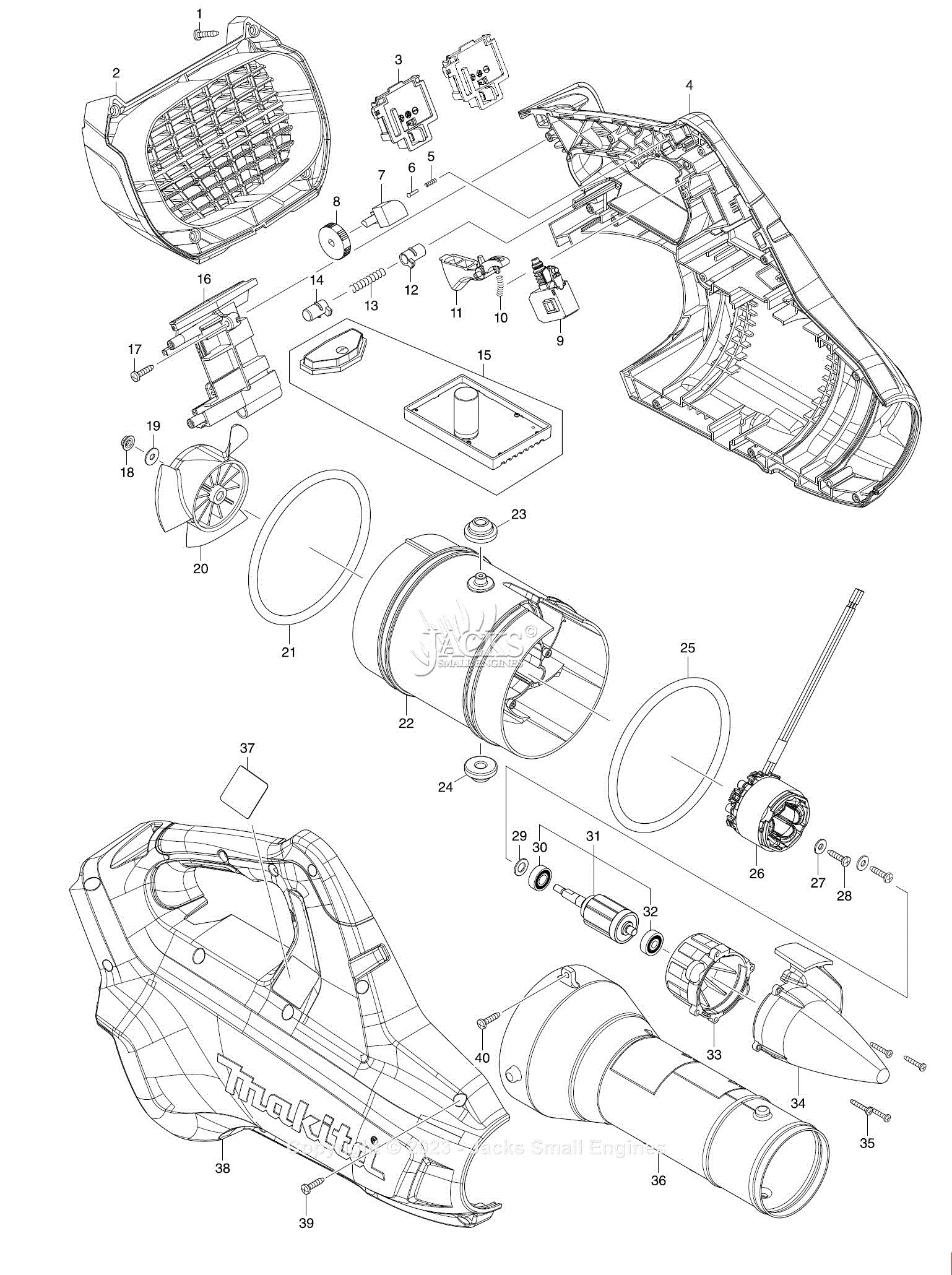 Makita XBU02Z Parts Diagrams