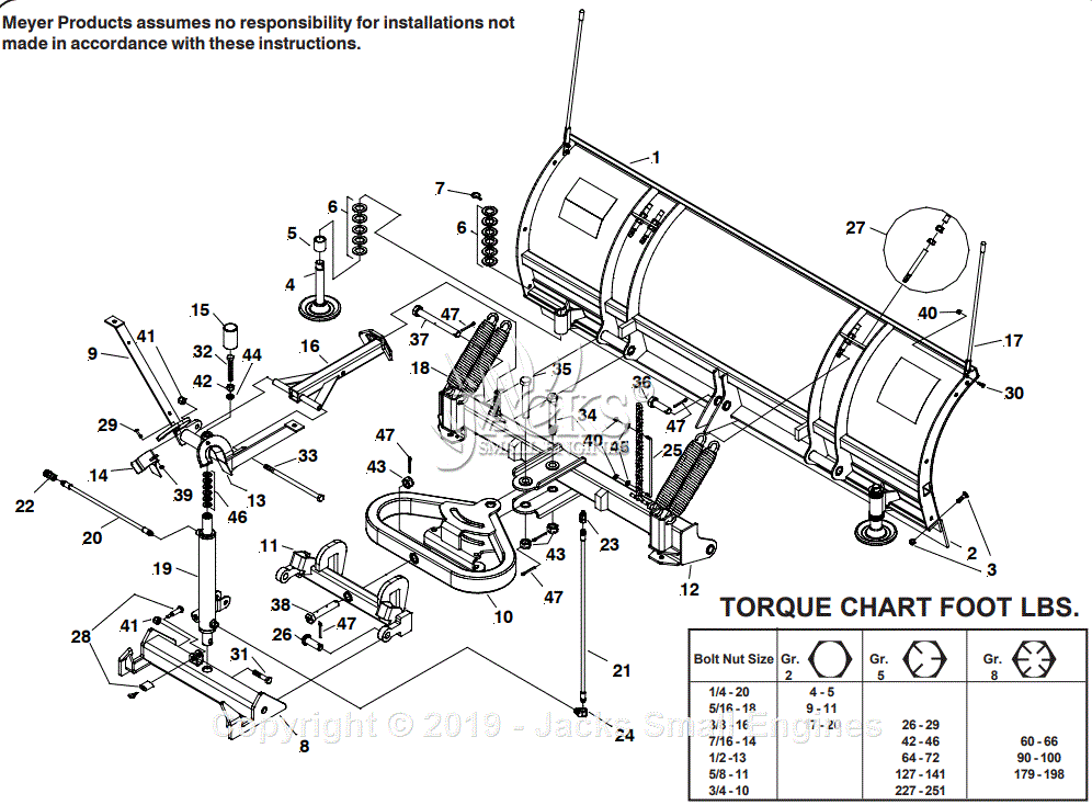 Meyer AG 7.5 Moldboard AG7.5 (Xpress) Parts Diagram for MOLDBOARD