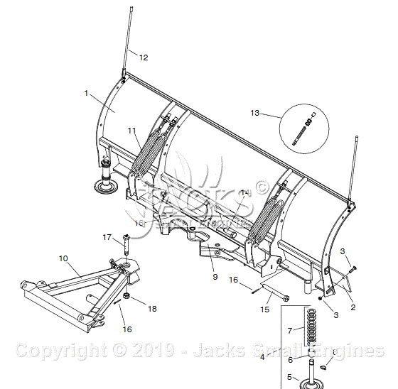 Meyer Lot Pro 8.0 Moldboard LP-8.0 (EZ Plus) Parts Diagram for MOLDBOARD