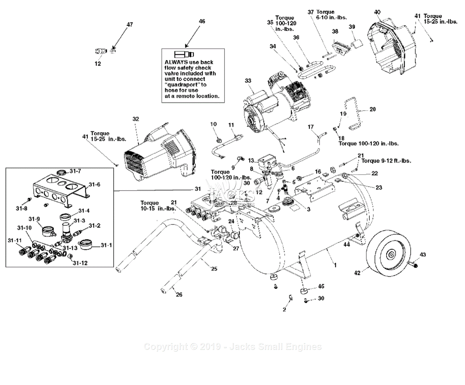 Porter Cable CPFC2TV3520W Type 1 Parts Diagram for Assembly