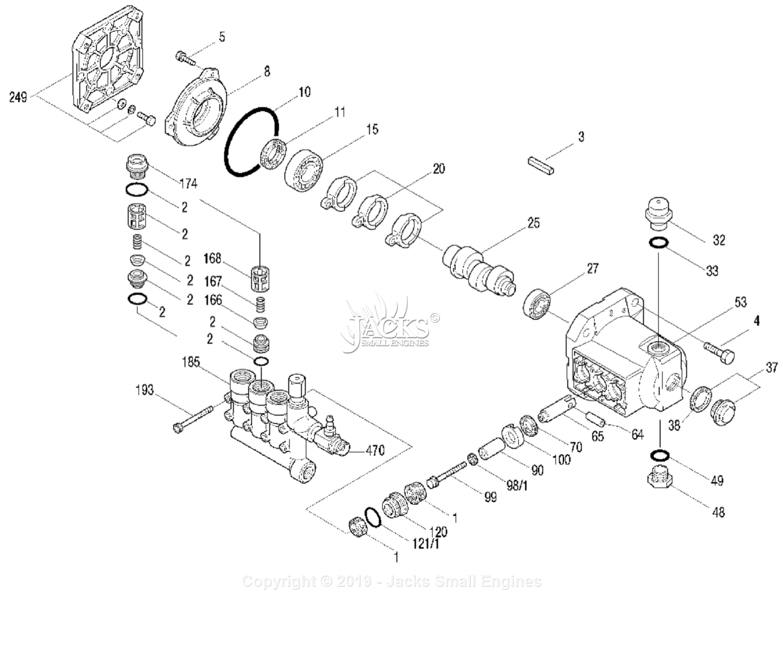 Porter Cable PCH2800C Parts Diagram for Pump Assembly