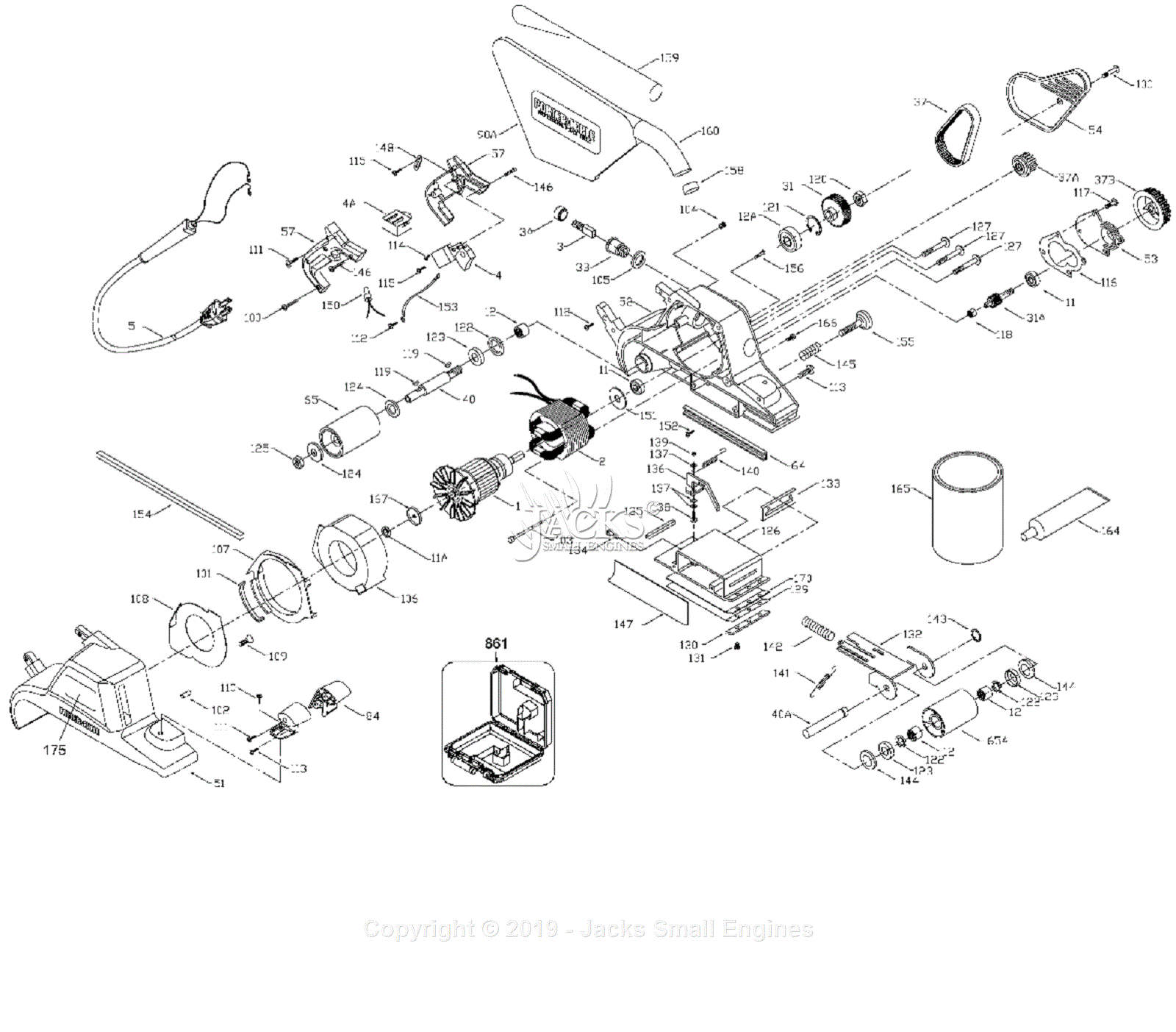 Porter Cable 360VS Type 5 Parts Diagram for Assembly