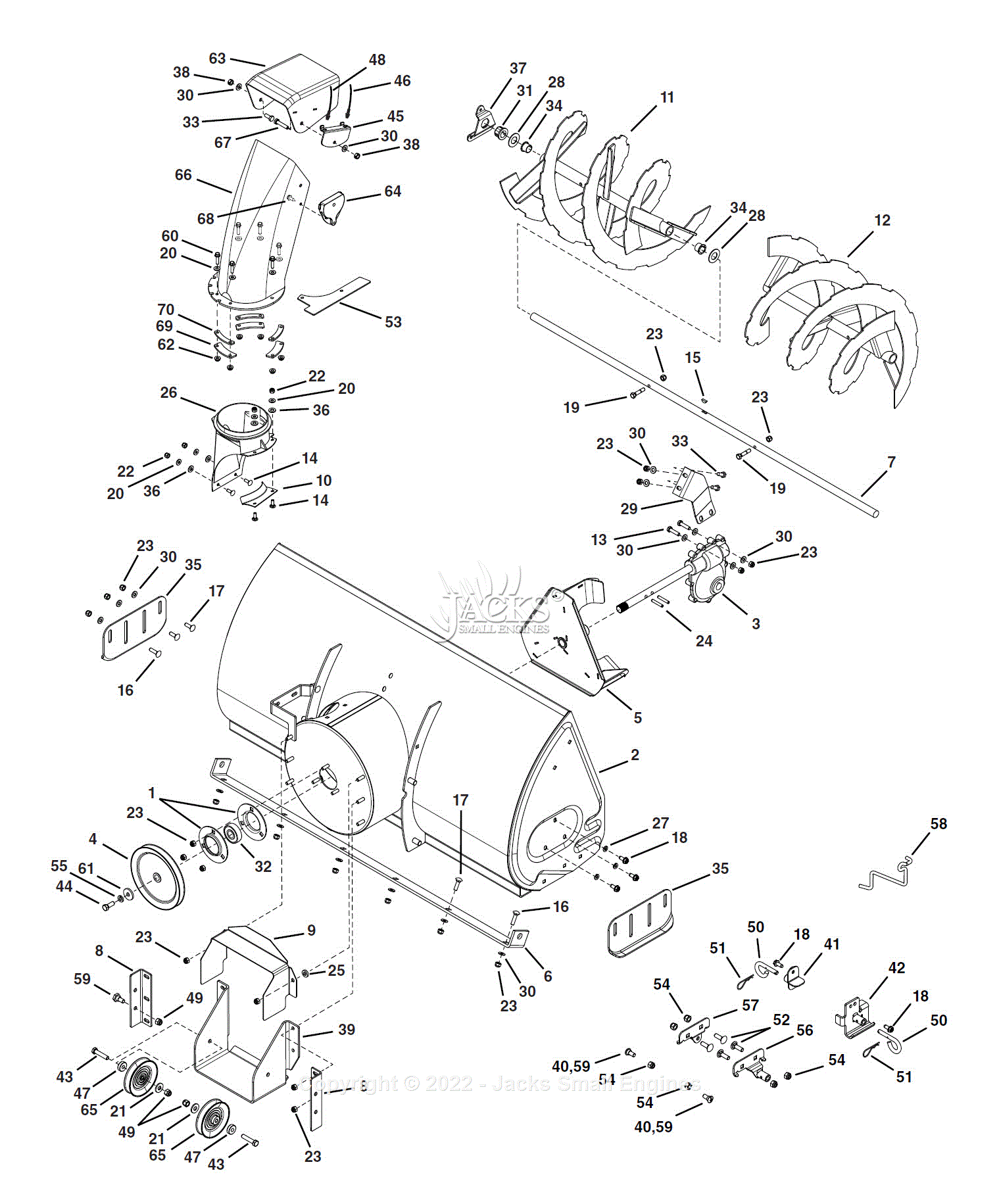 Agri Fab Lst42e 42 Snow Thrower Parts Diagram For Parts List 1