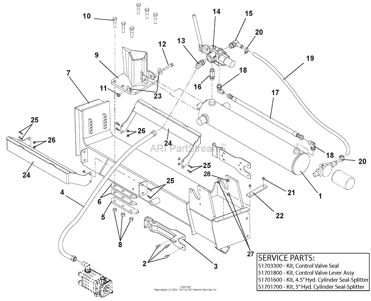 35 Log Splitter Parts Diagram