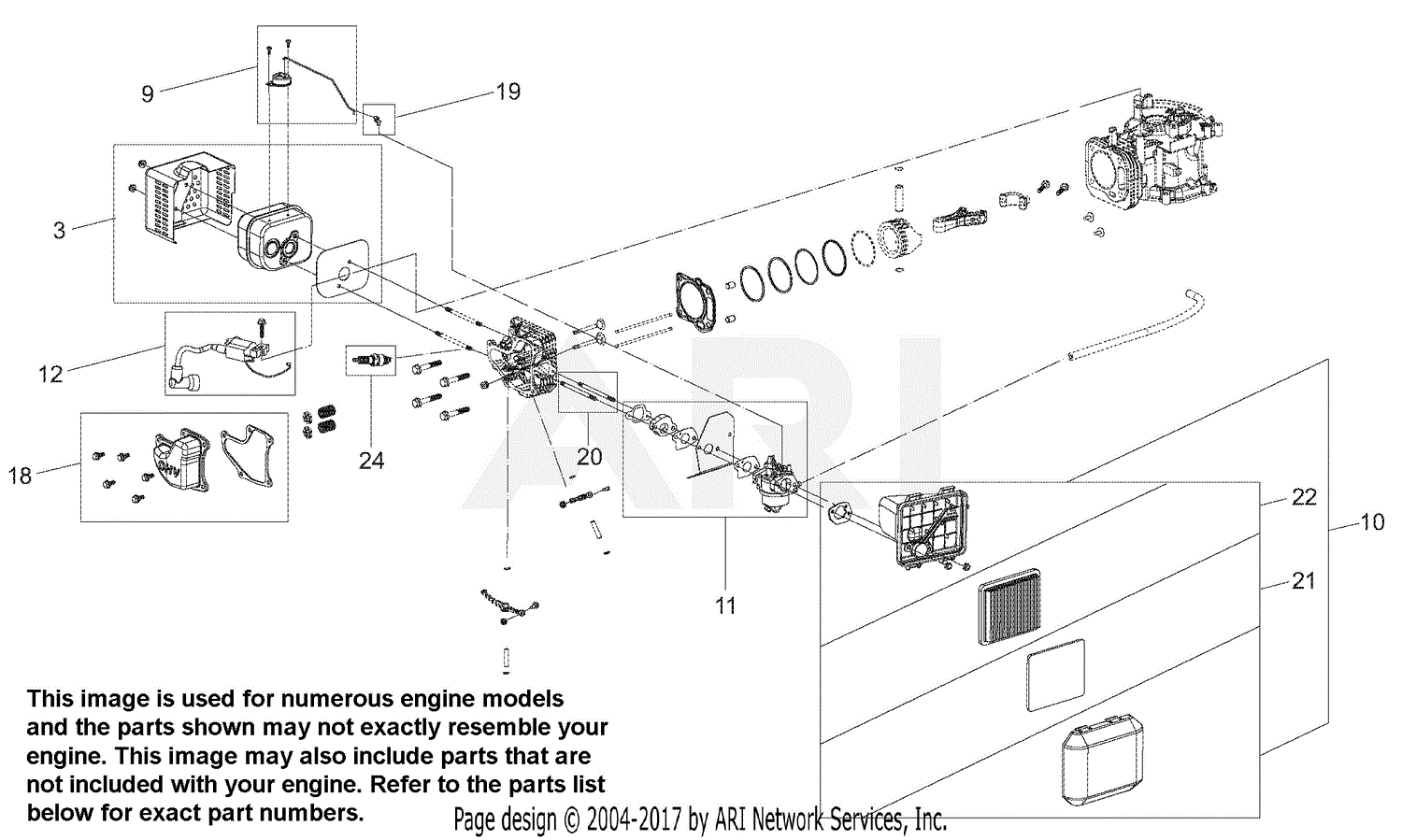 Ariens 08200830 - Ariens 159cc Vert. ES Parts Diagrams